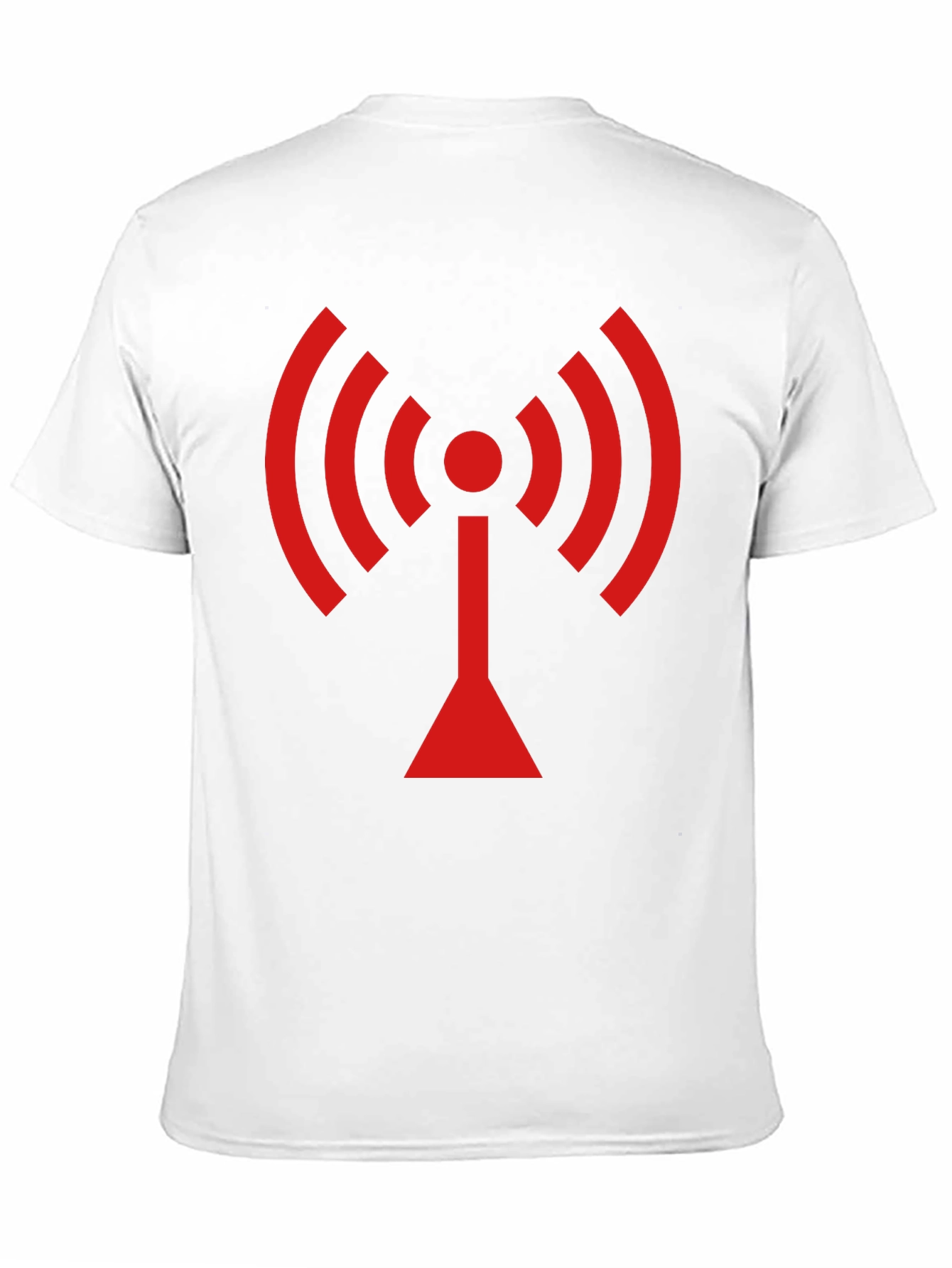 Black T-Shirt with Red WiFi Signal Design