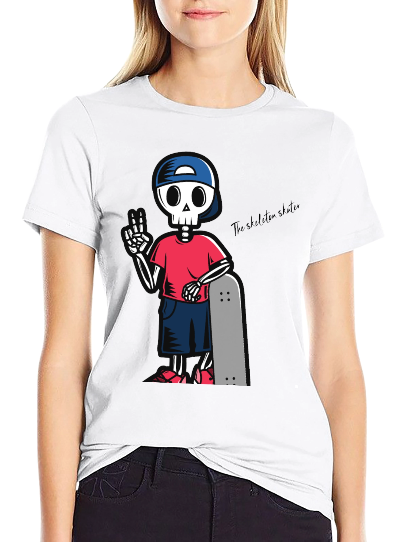 Skeleton Skater Graphic T-Shirt