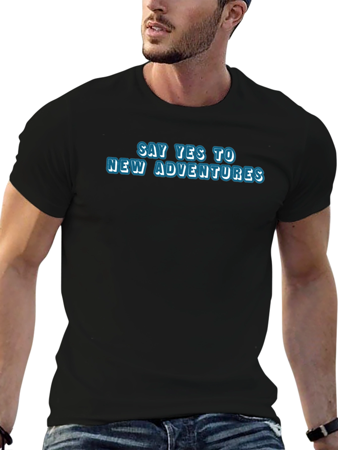 Say Yes to New Adventures Black T-Shirt