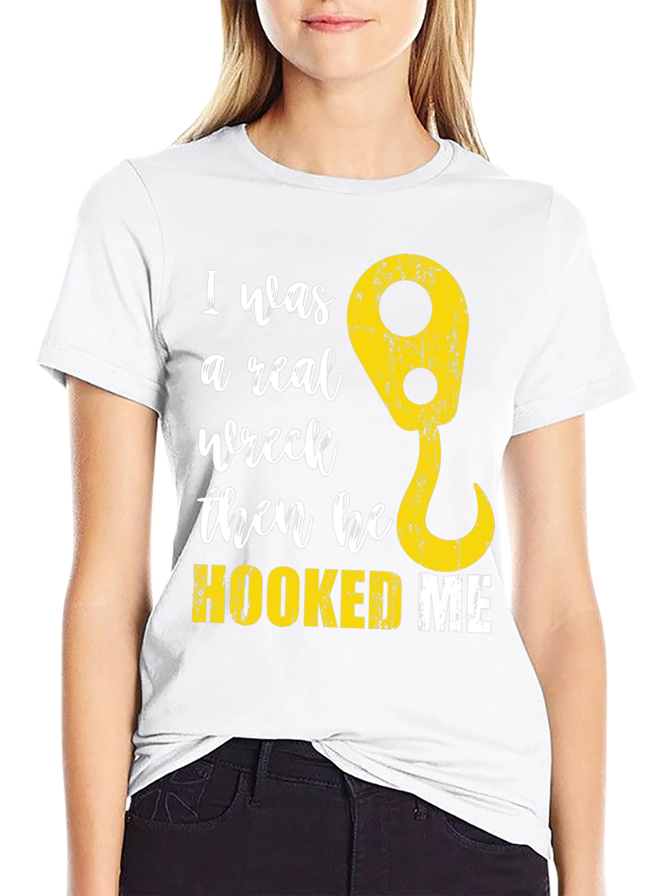 Funny Tow Truck Hooked Me T-Shirt