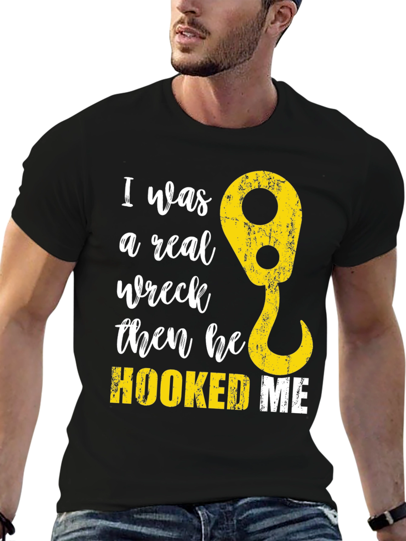 Funny Tow Truck Hooked Me T-Shirt