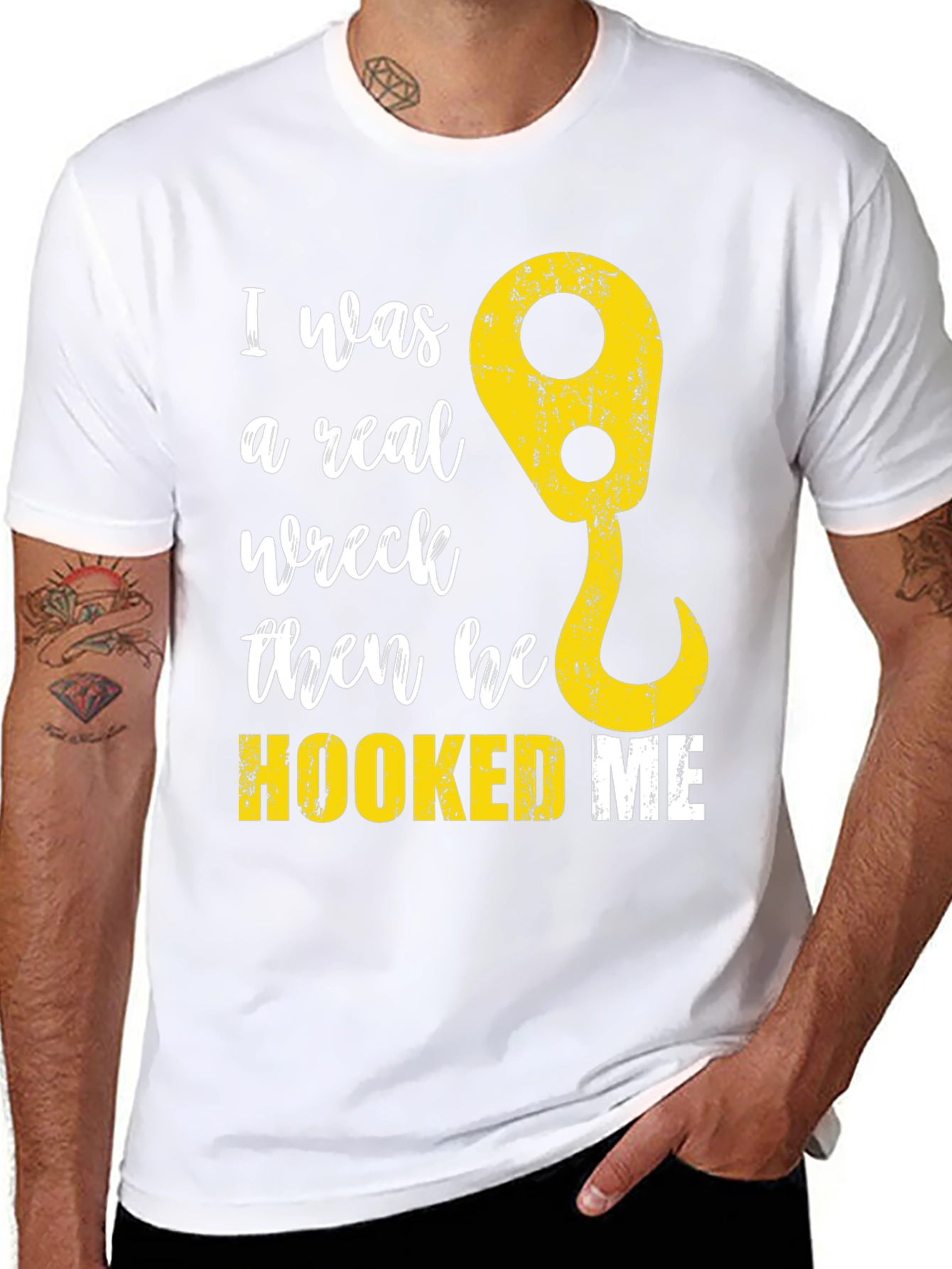 Funny Tow Truck Hooked Me T-Shirt