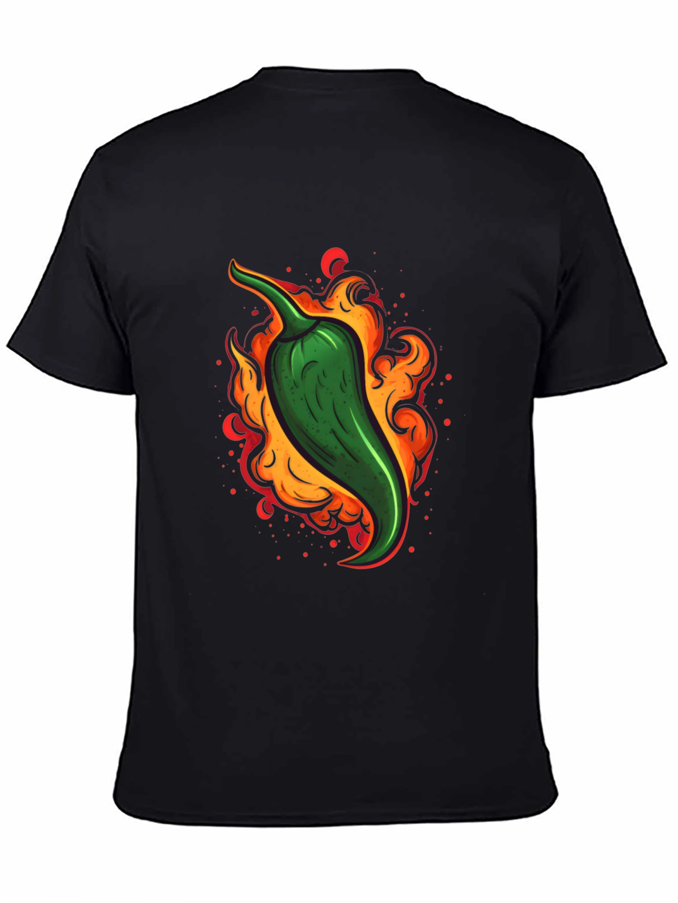 Fiery Green Chili Pepper Graphic Tee