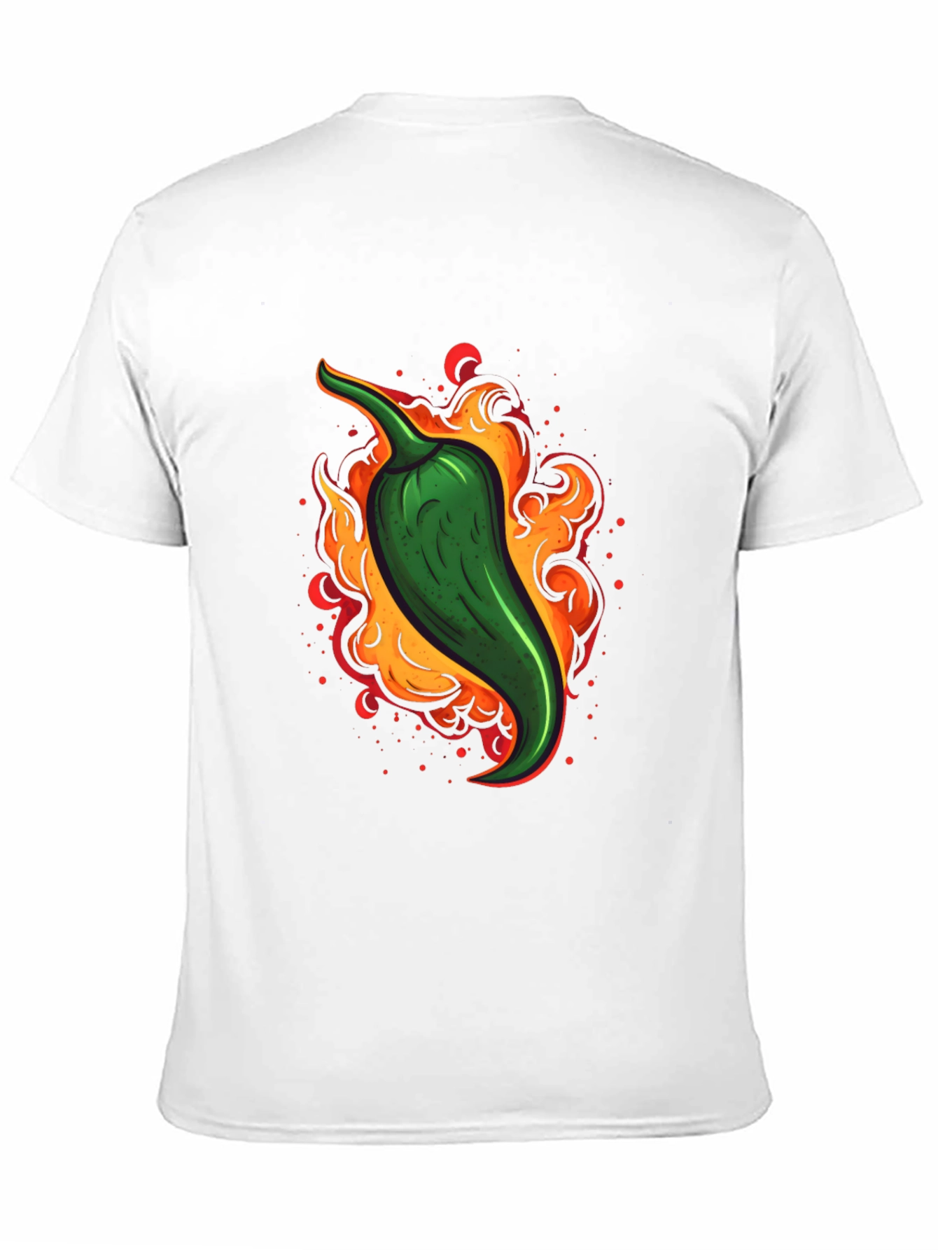 Fiery Green Chili Pepper Graphic Tee