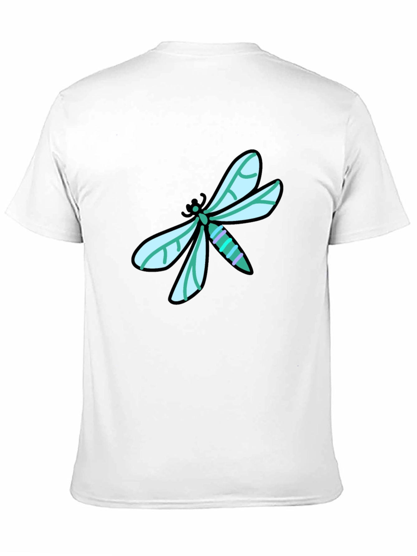 Dragonfly Graphic Tee - Black Cotton T-Shirt