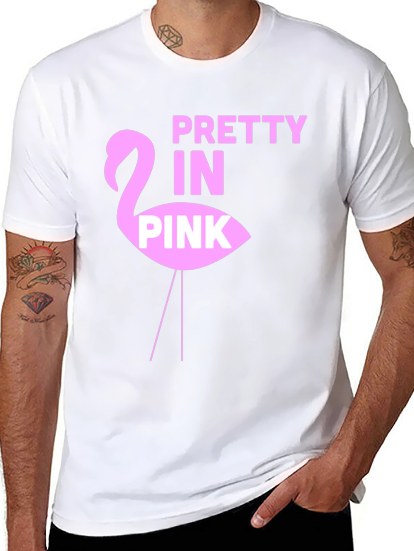 Pretty in Pink Flamingo Graphic Tee