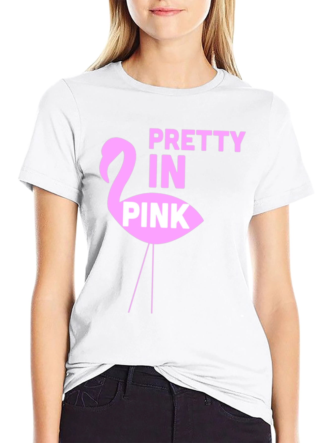 Pretty in Pink Flamingo Graphic Tee