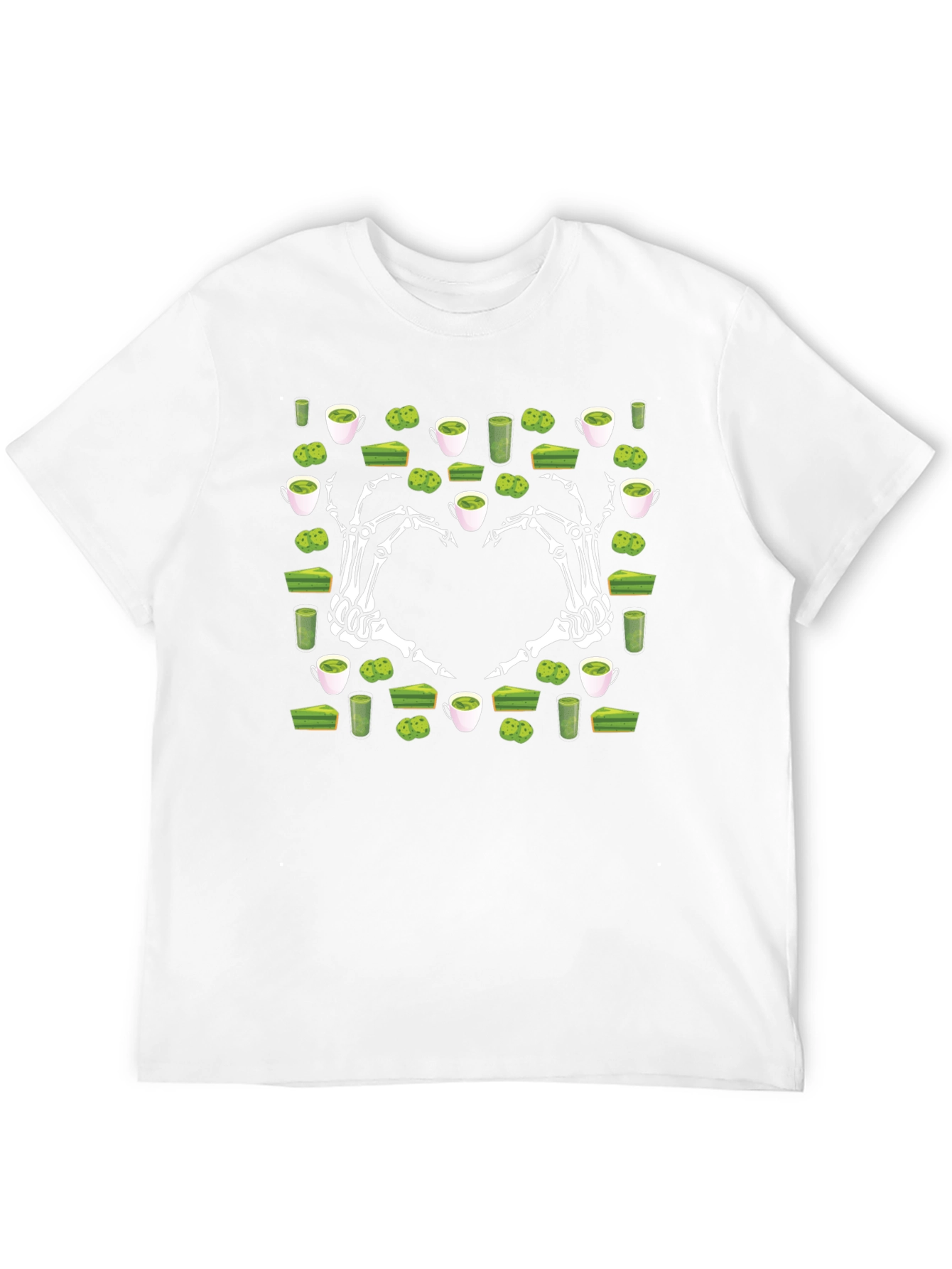 Matcha Lover T-Shirt Skeleton Hand Heart