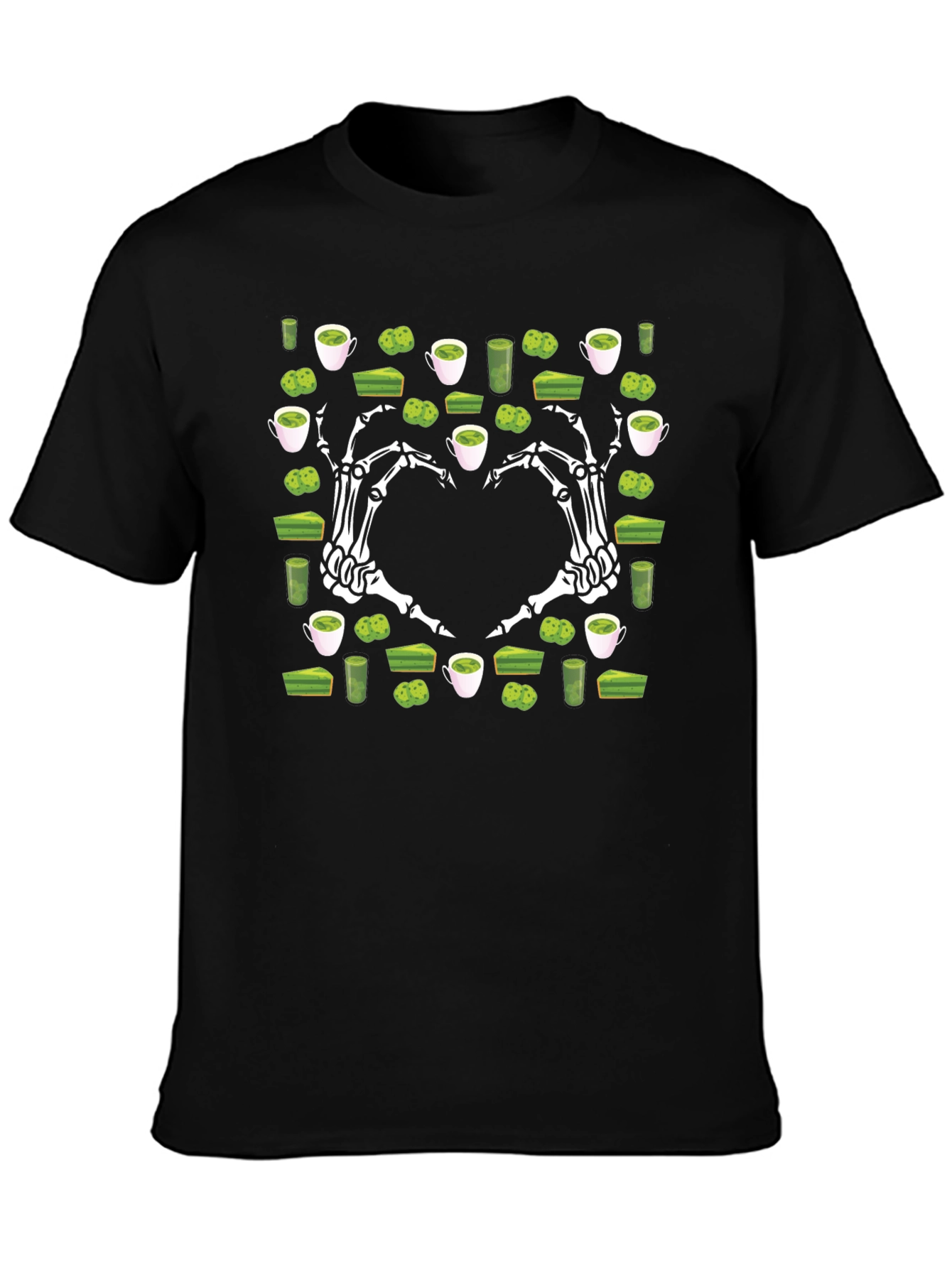 Matcha Lover T-Shirt Skeleton Hand Heart