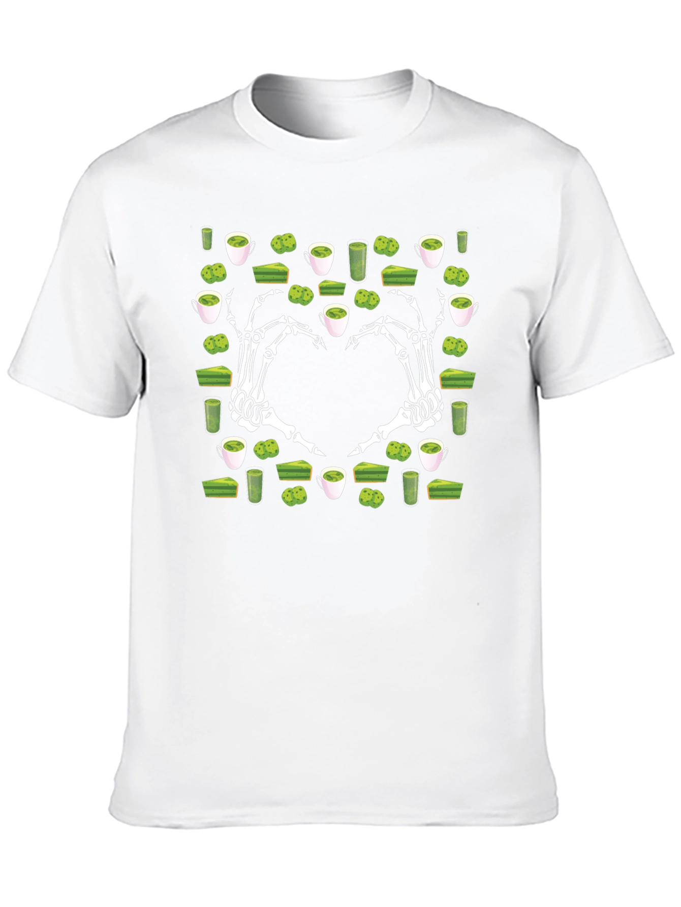 Matcha Lover T-Shirt Skeleton Hand Heart