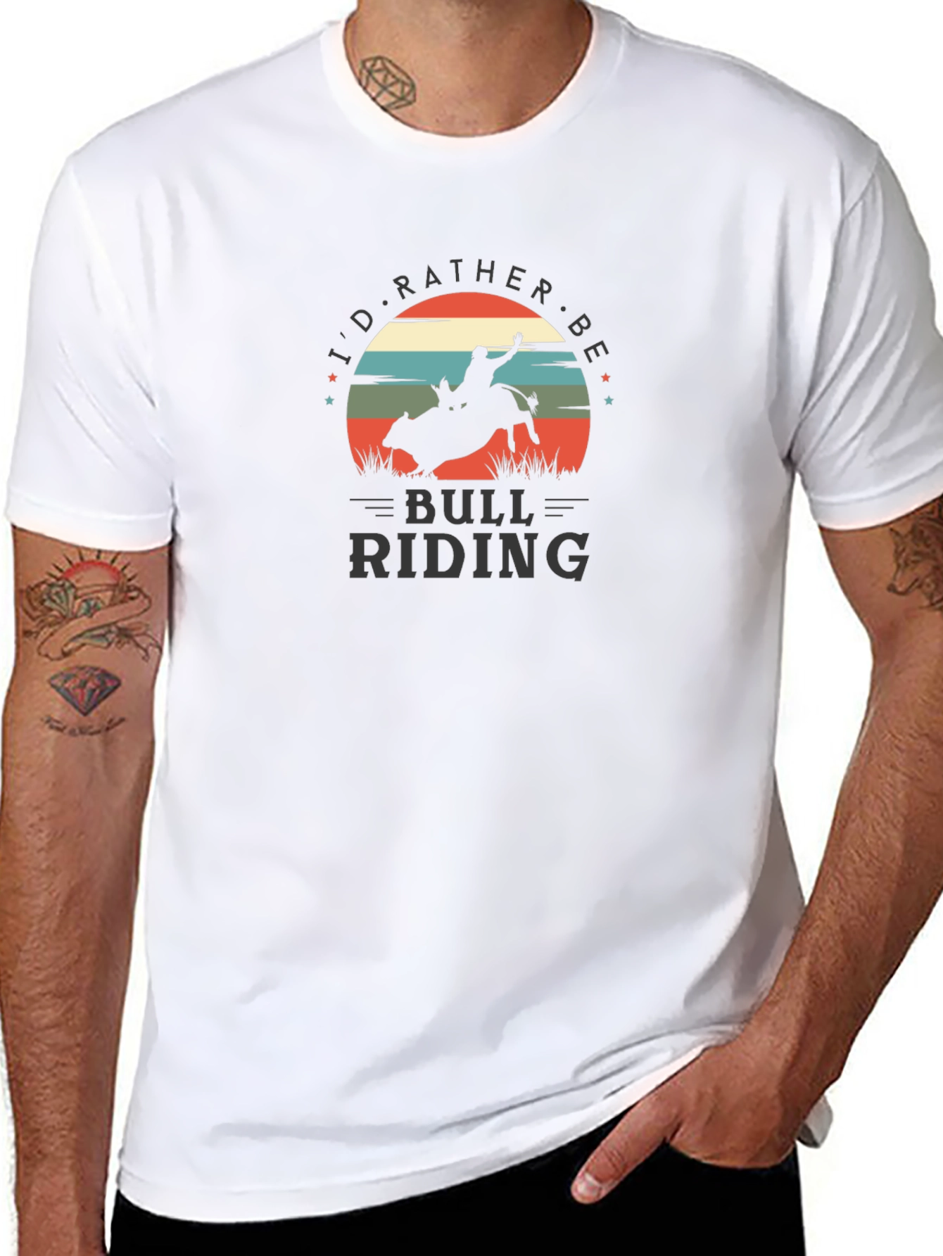 Bull Riding T-Shirt - Cowboy Rodeo Graphic Tee