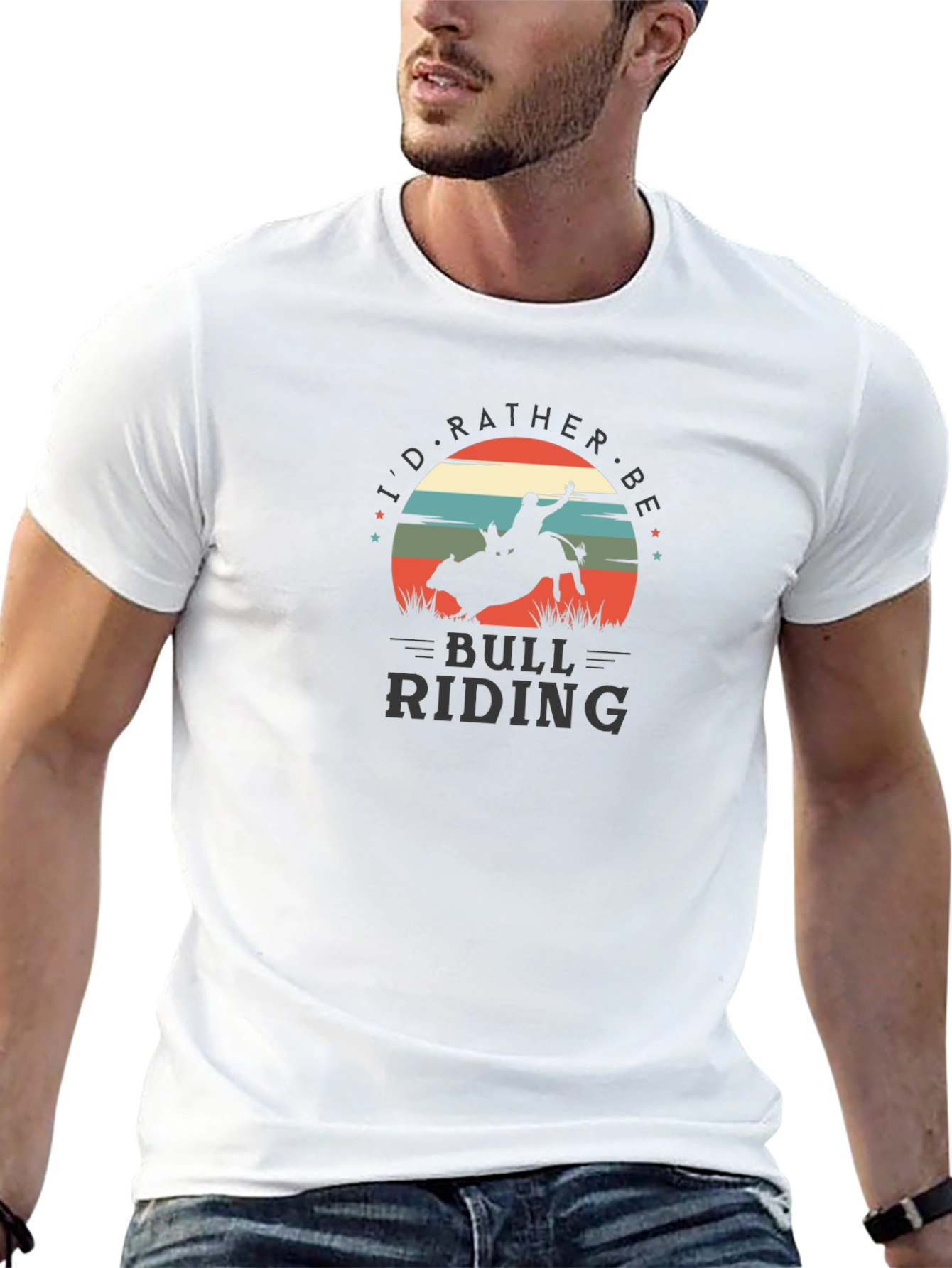 Bull Riding T-Shirt - Cowboy Rodeo Graphic Tee