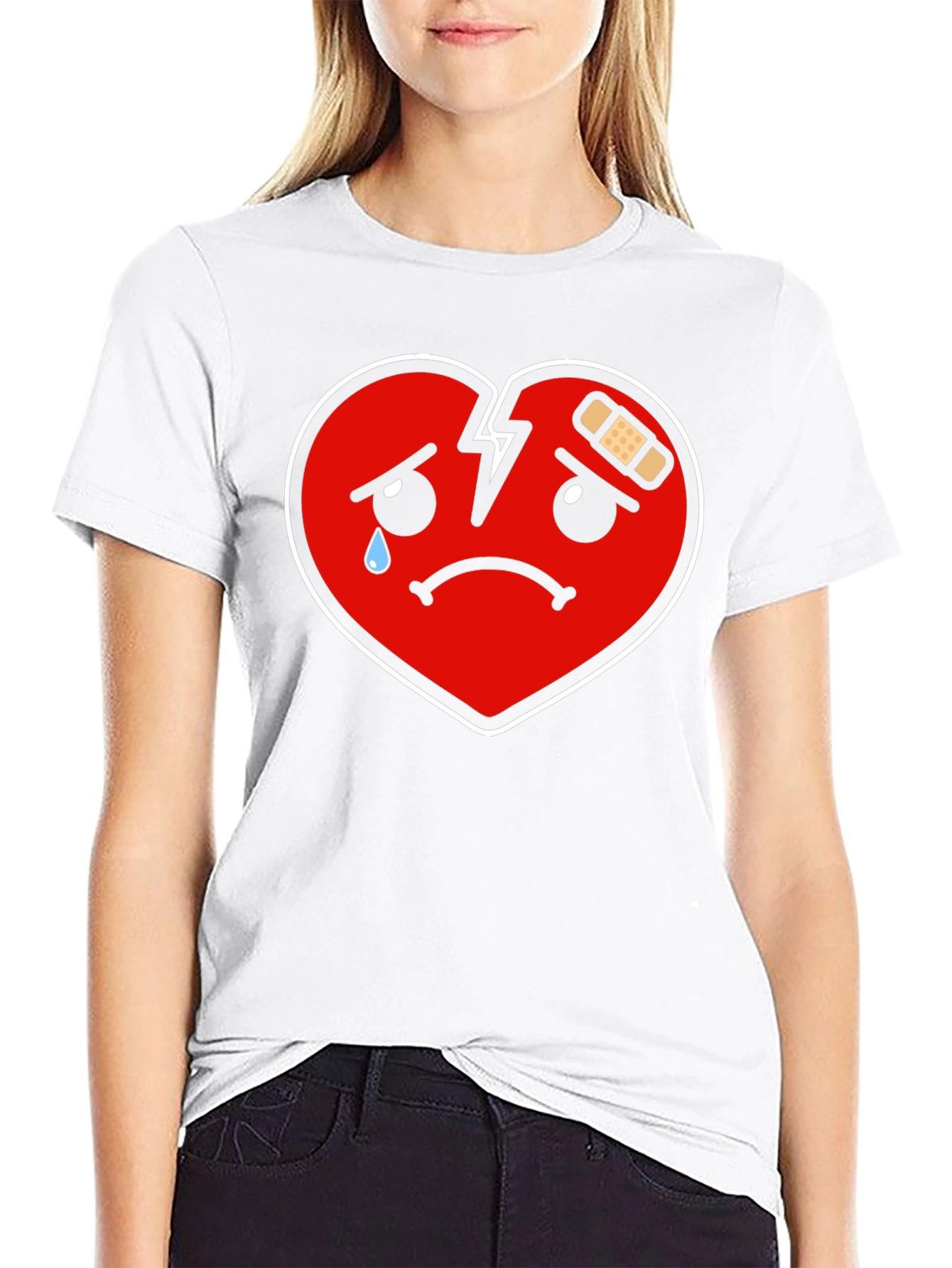 Sad Broken Heart Graphic T-Shirt