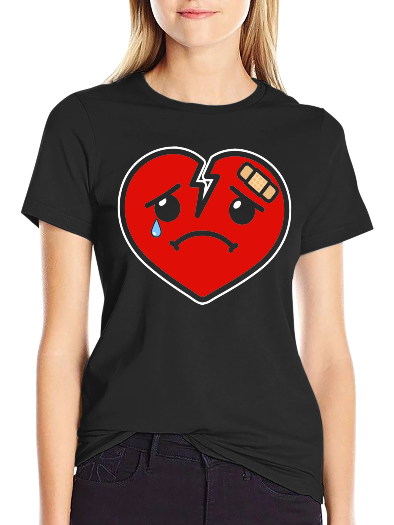 Sad Broken Heart Graphic T-Shirt