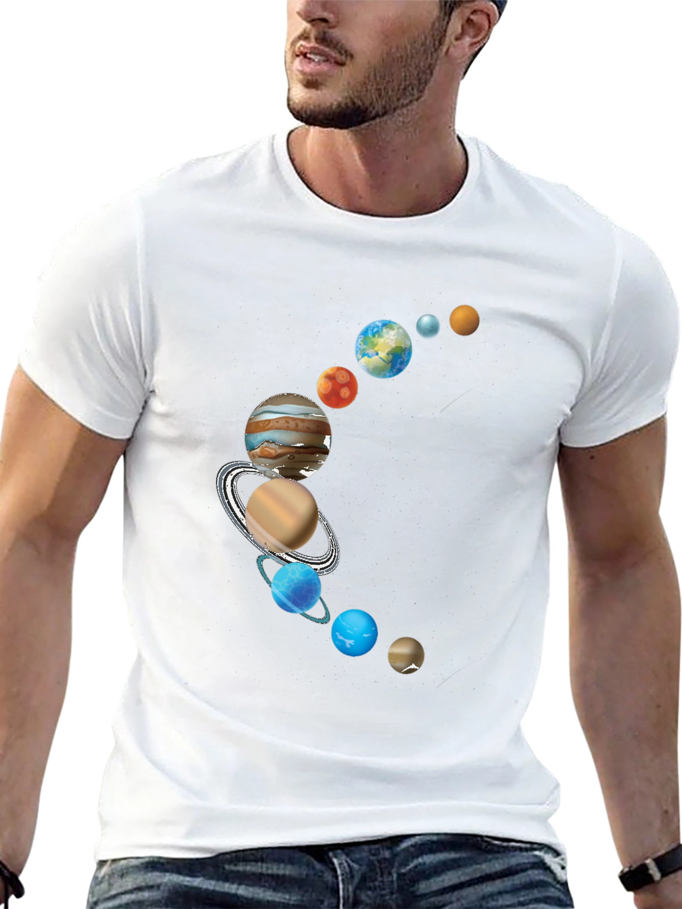 Planets Graphic Tee - Stylish Astronomy T-Shirt