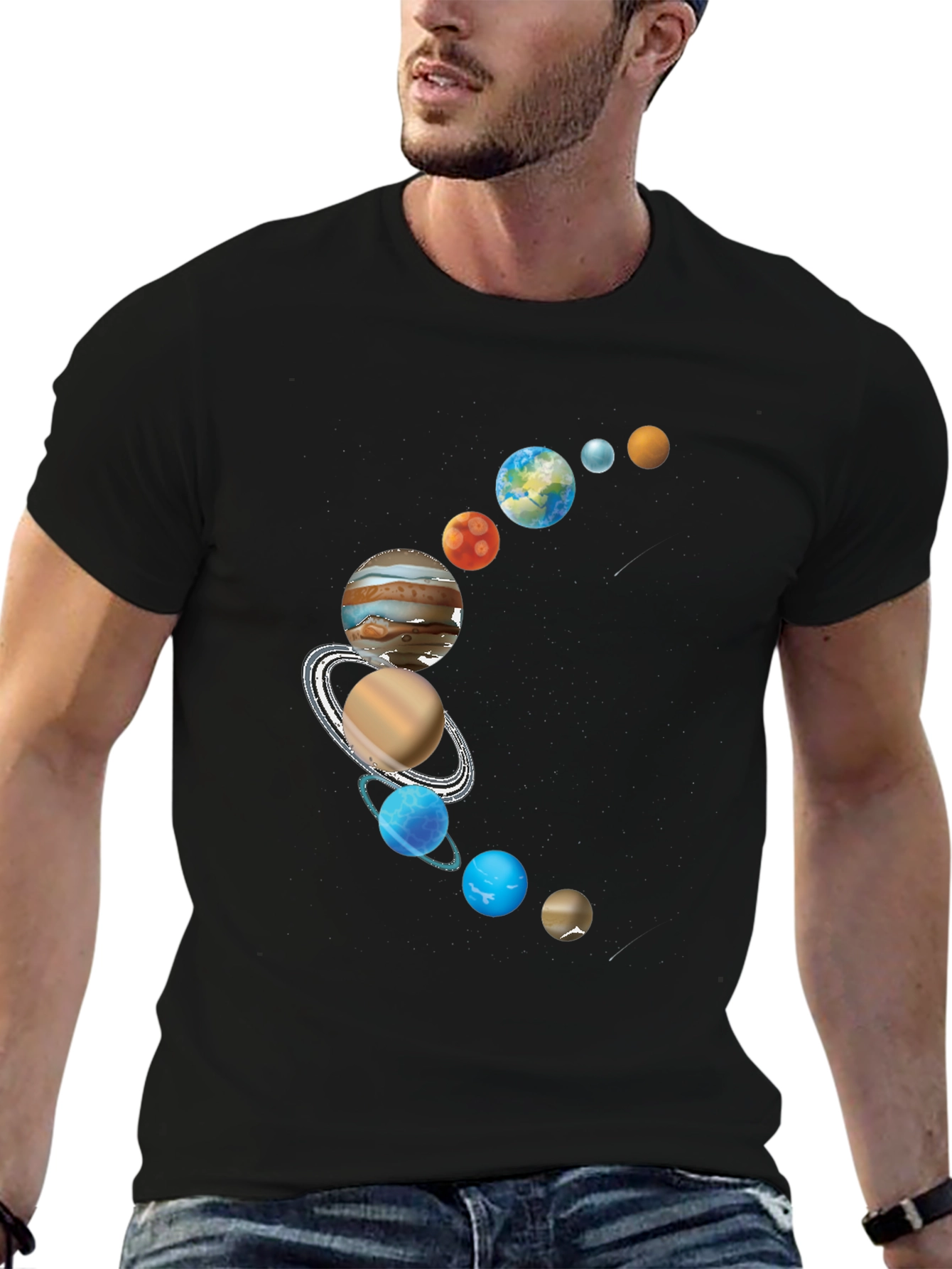Planets Graphic Tee - Stylish Astronomy T-Shirt