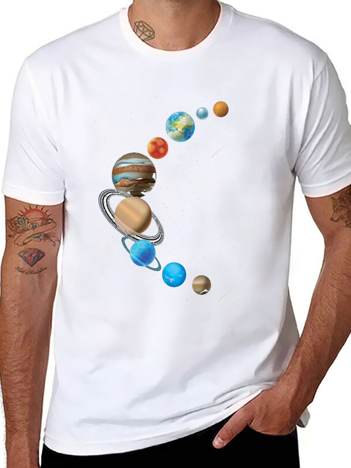Planets Graphic Tee - Stylish Astronomy T-Shirt