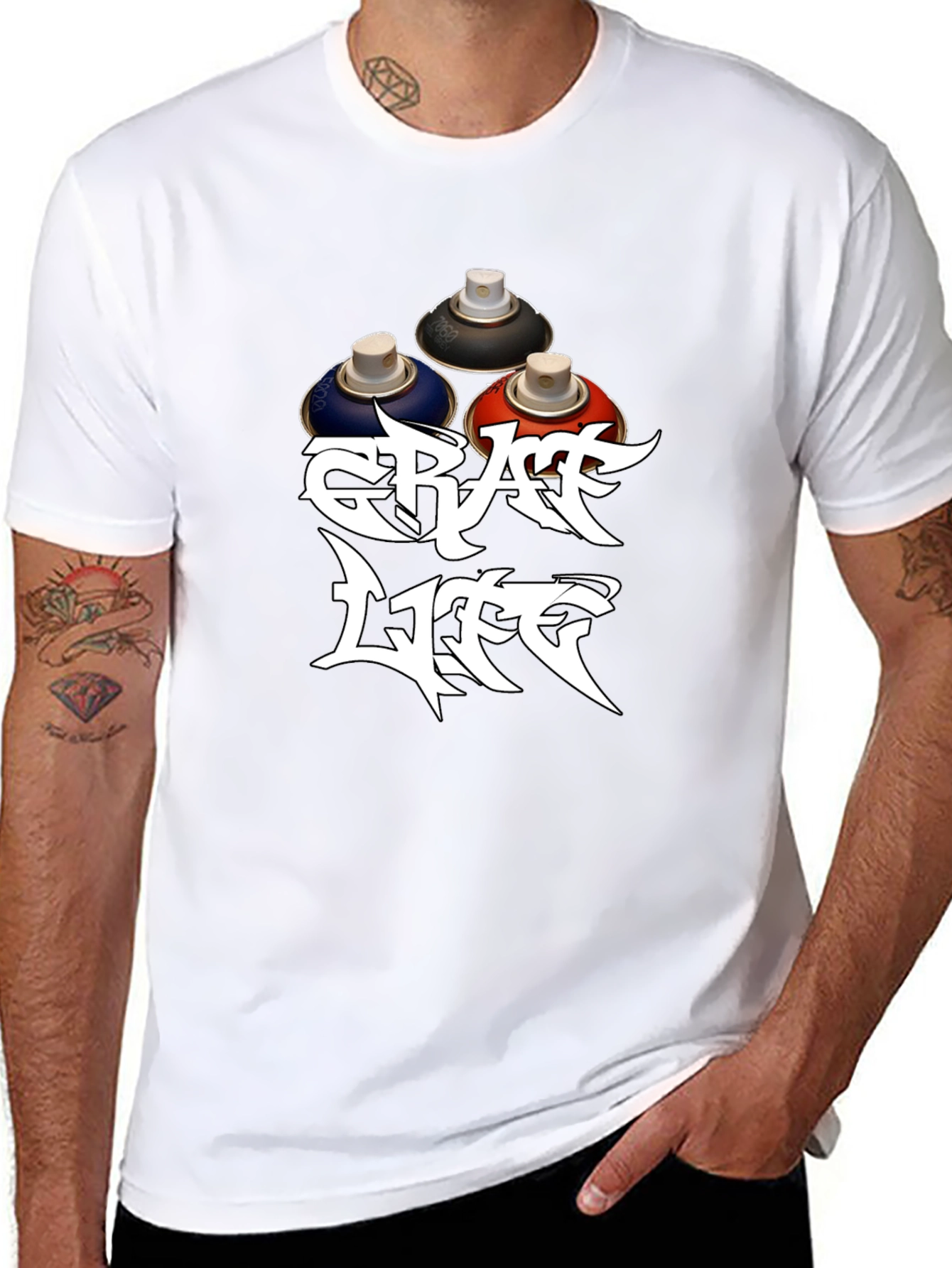 Graff Life Black T-Shirt - Street Art Style