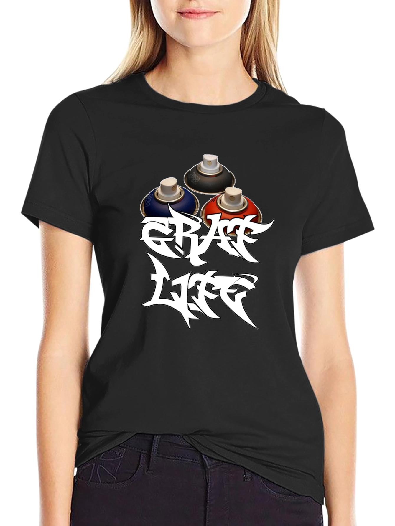 Graff Life Black T-Shirt - Street Art Style