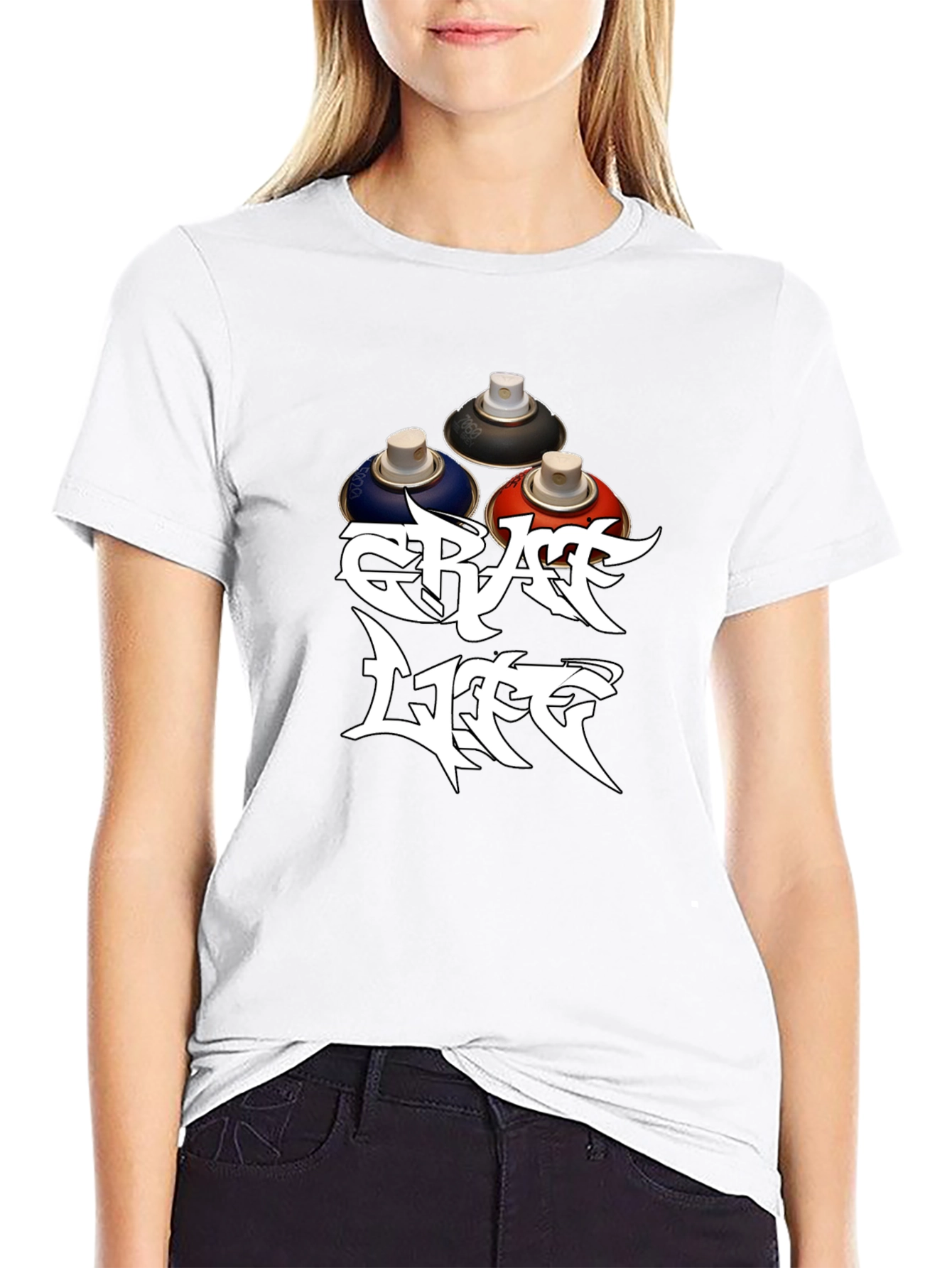 Graff Life Black T-Shirt - Street Art Style