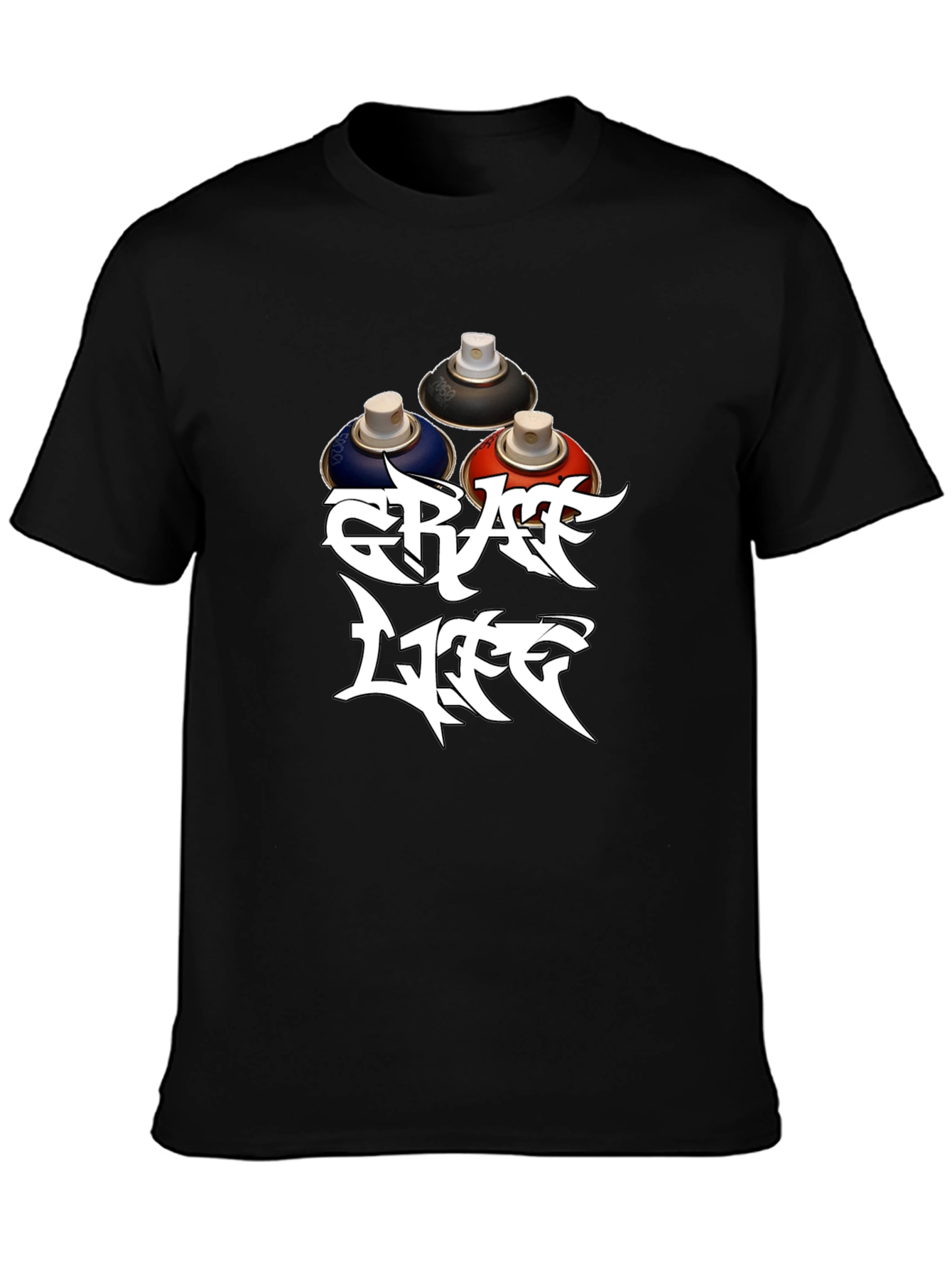 Graff Life Black T-Shirt - Street Art Style