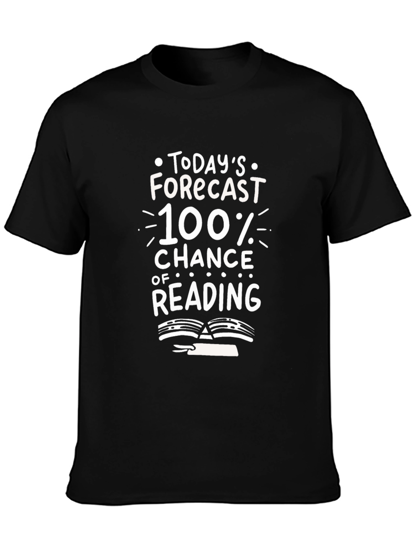 Reading Forecast T-Shirt - 100% Chance of Books!
