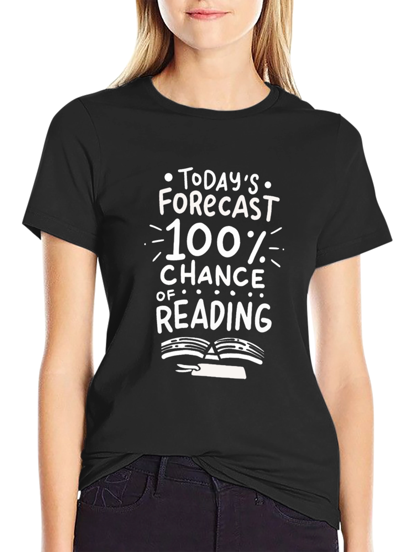 Reading Forecast T-Shirt - 100% Chance of Books!