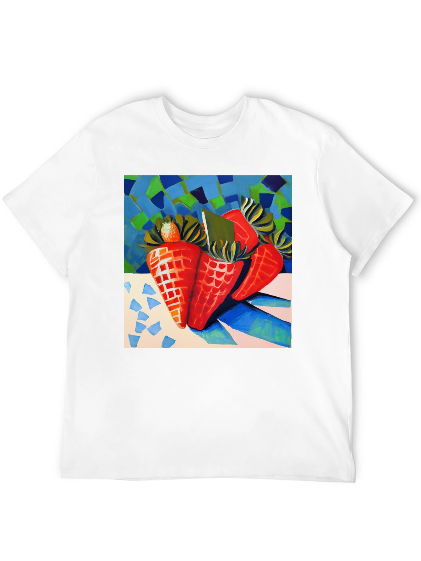 Abstract Carrots Black T-Shirt