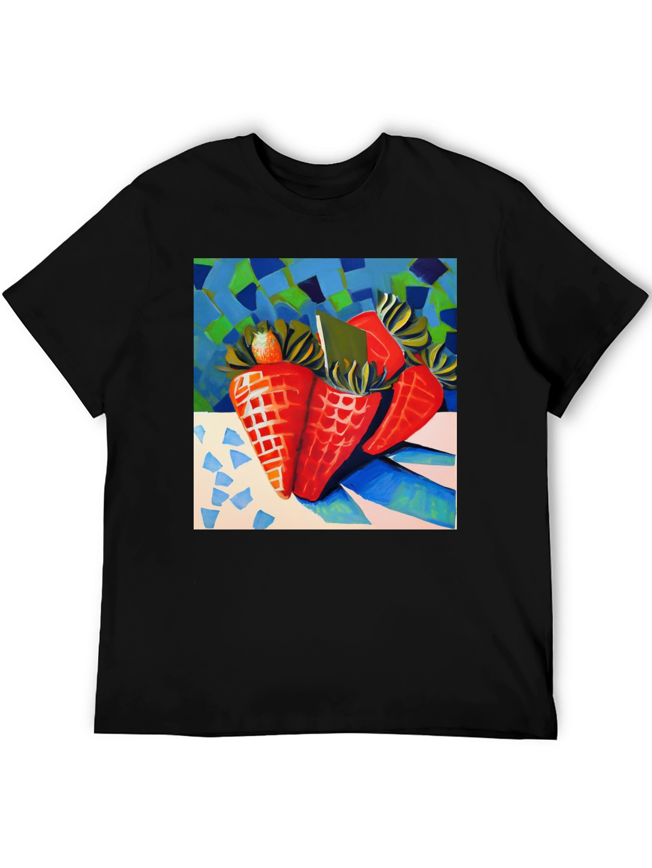 Abstract Carrots Black T-Shirt