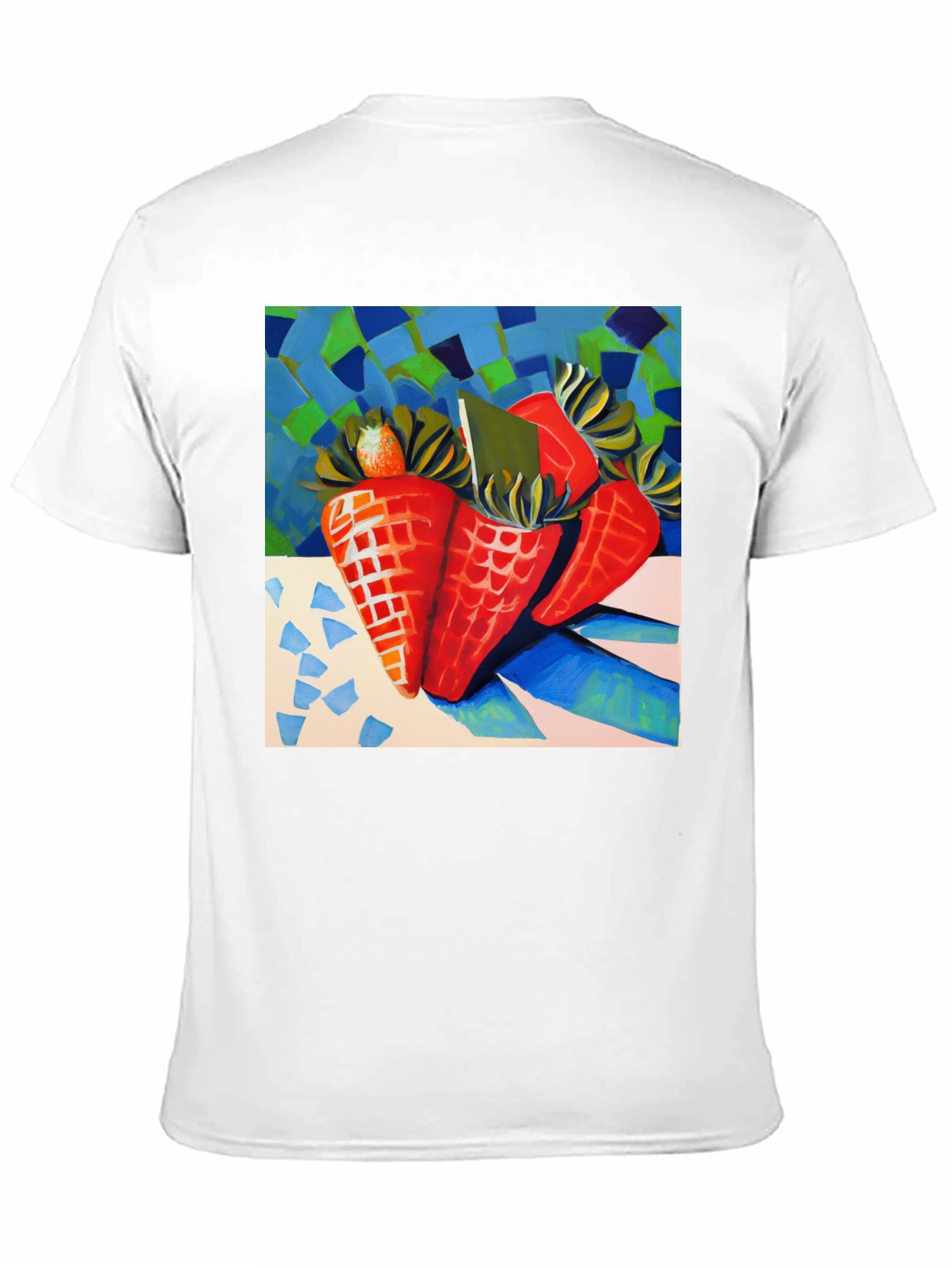 Abstract Carrots Black T-Shirt