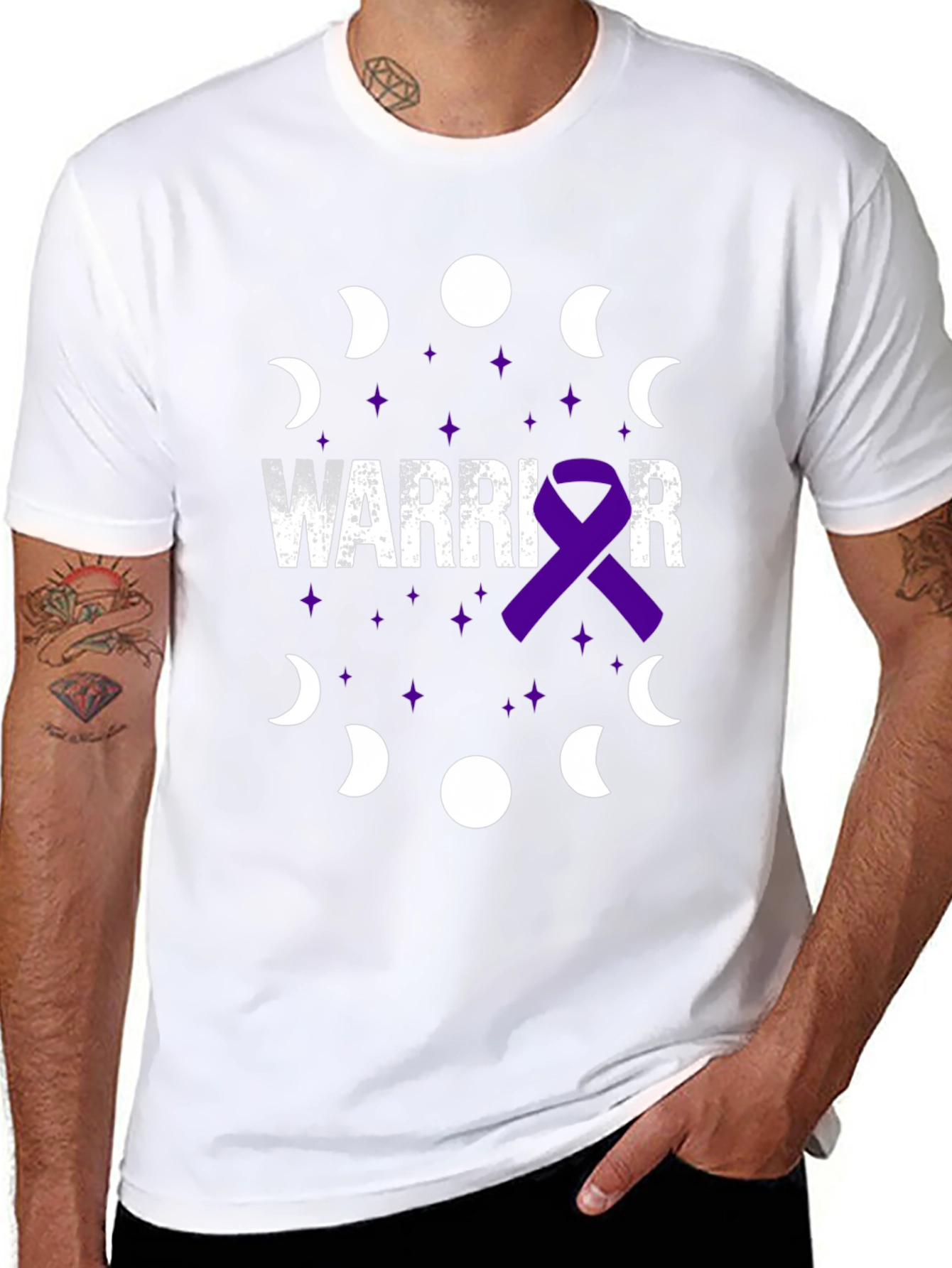 Warrior Purple Ribbon T-Shirt