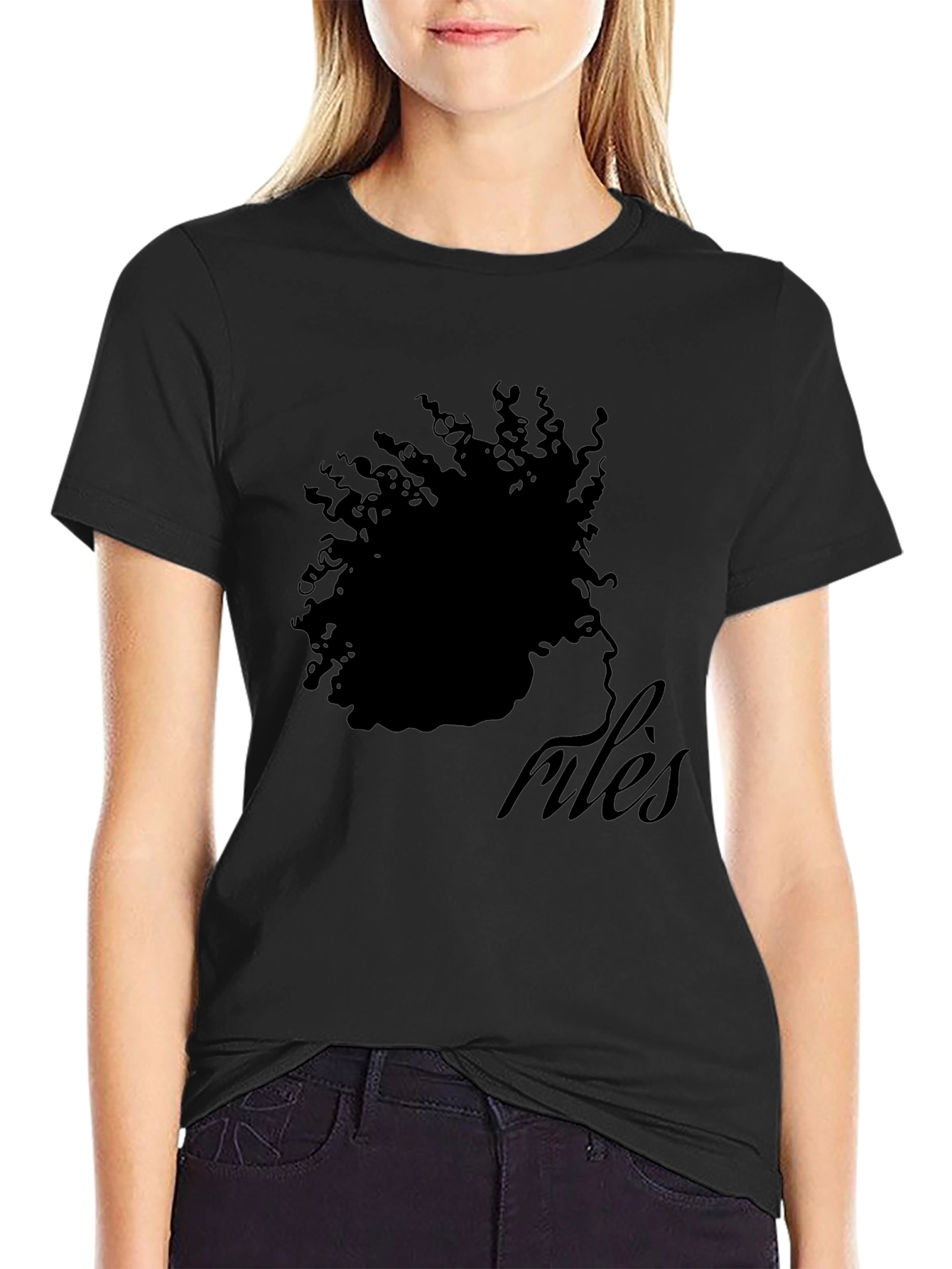 Miles Black Graphic Tee