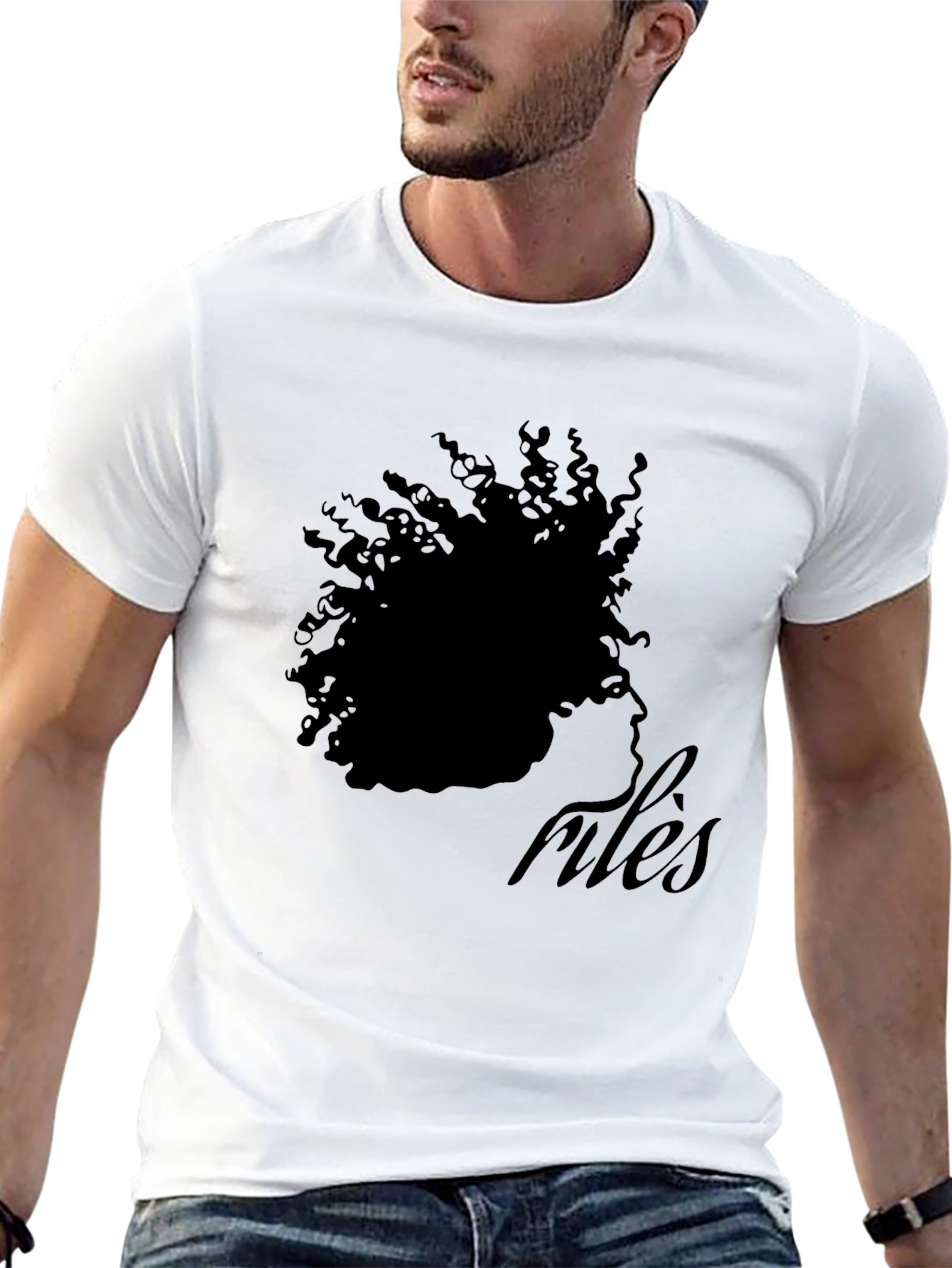Miles Black Graphic Tee
