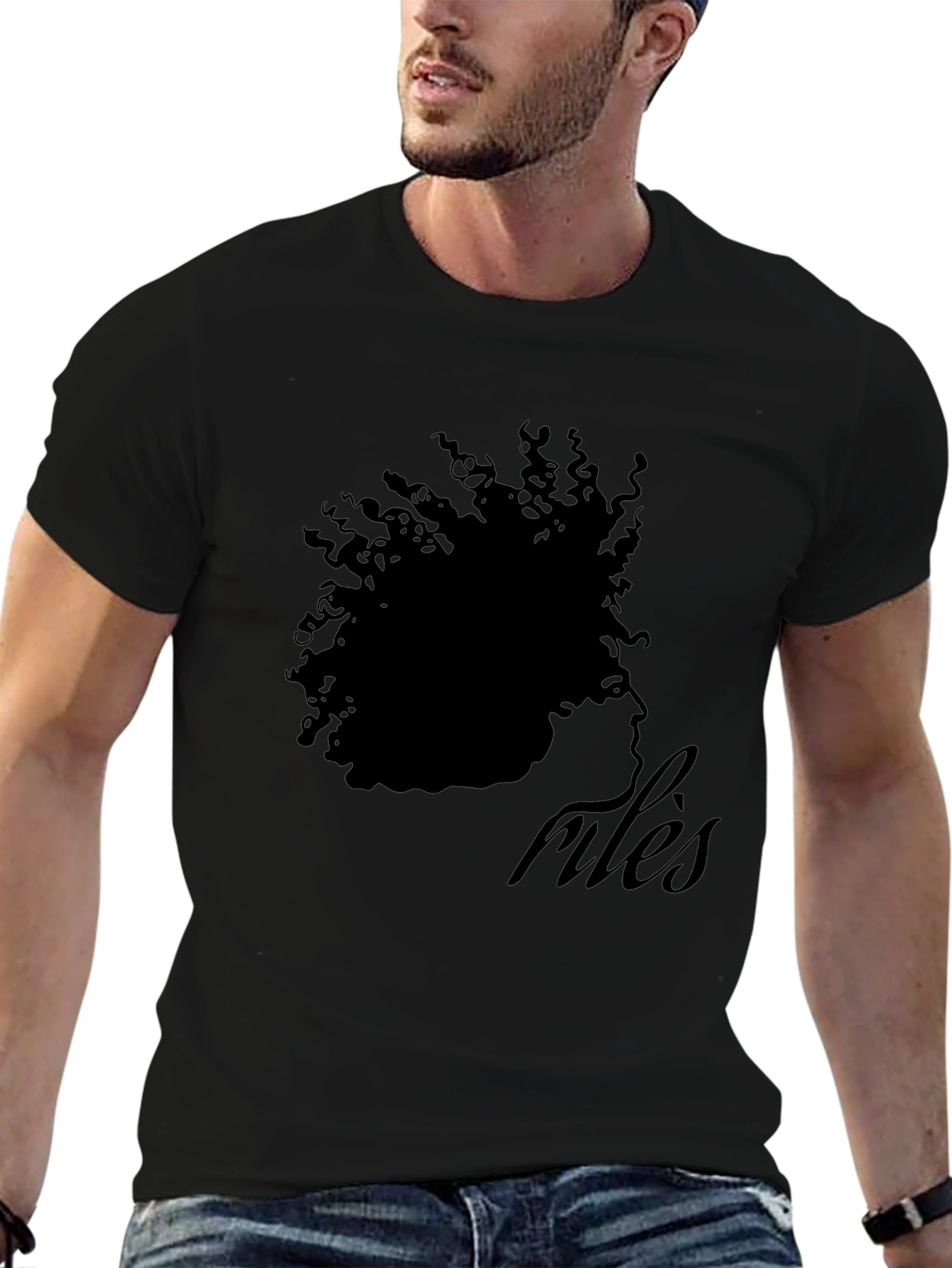 Miles Black Graphic Tee