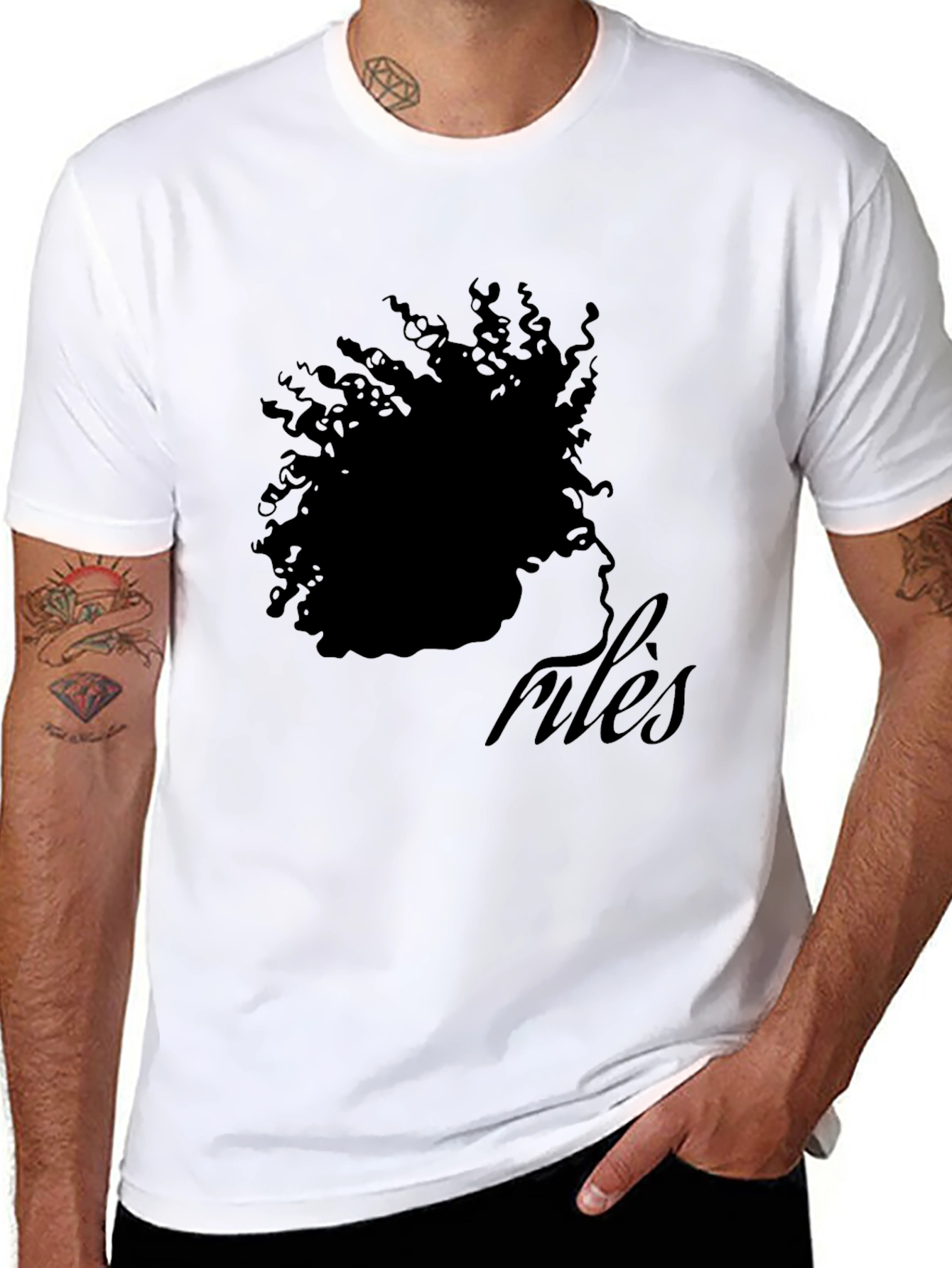 Miles Black Graphic Tee