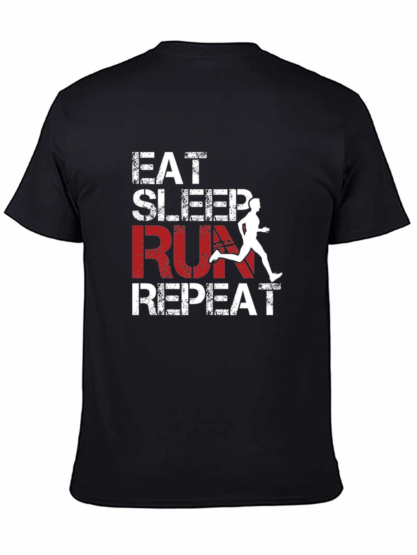 Eat Sleep Run Repeat Black Graphic Tee