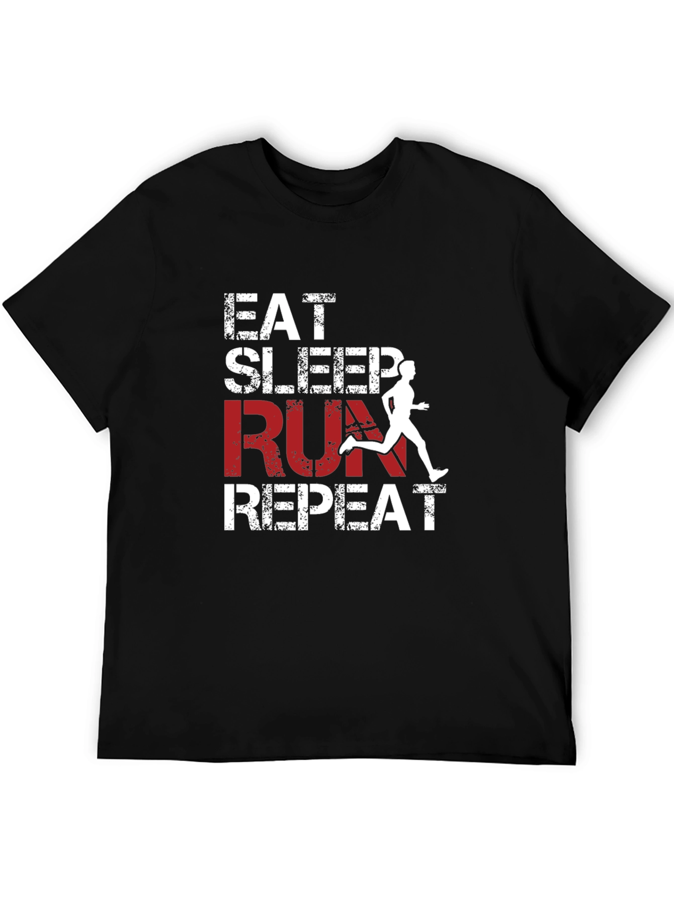 Eat Sleep Run Repeat Black Graphic Tee