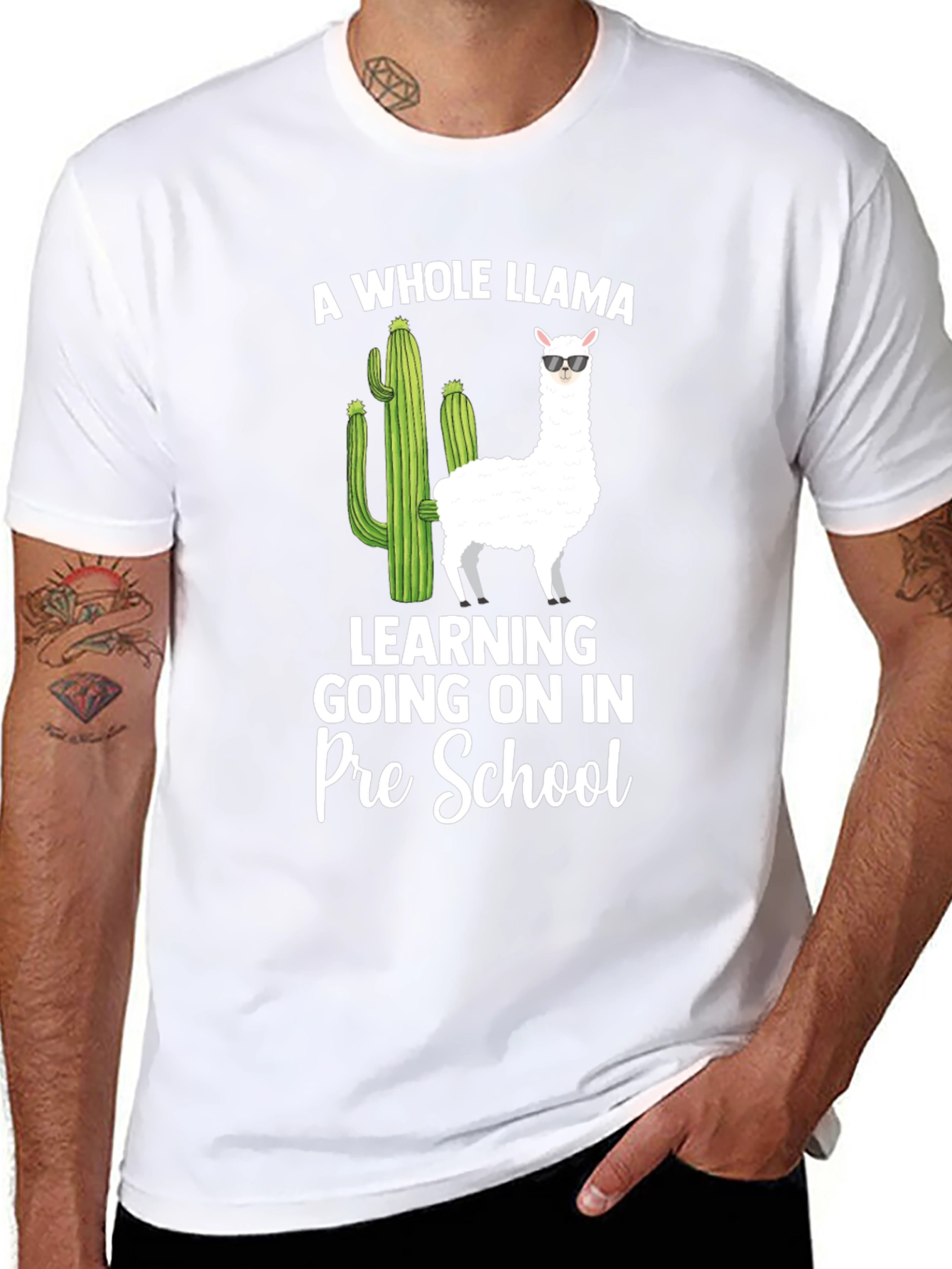 Llama Pre-School Teacher T-Shirt