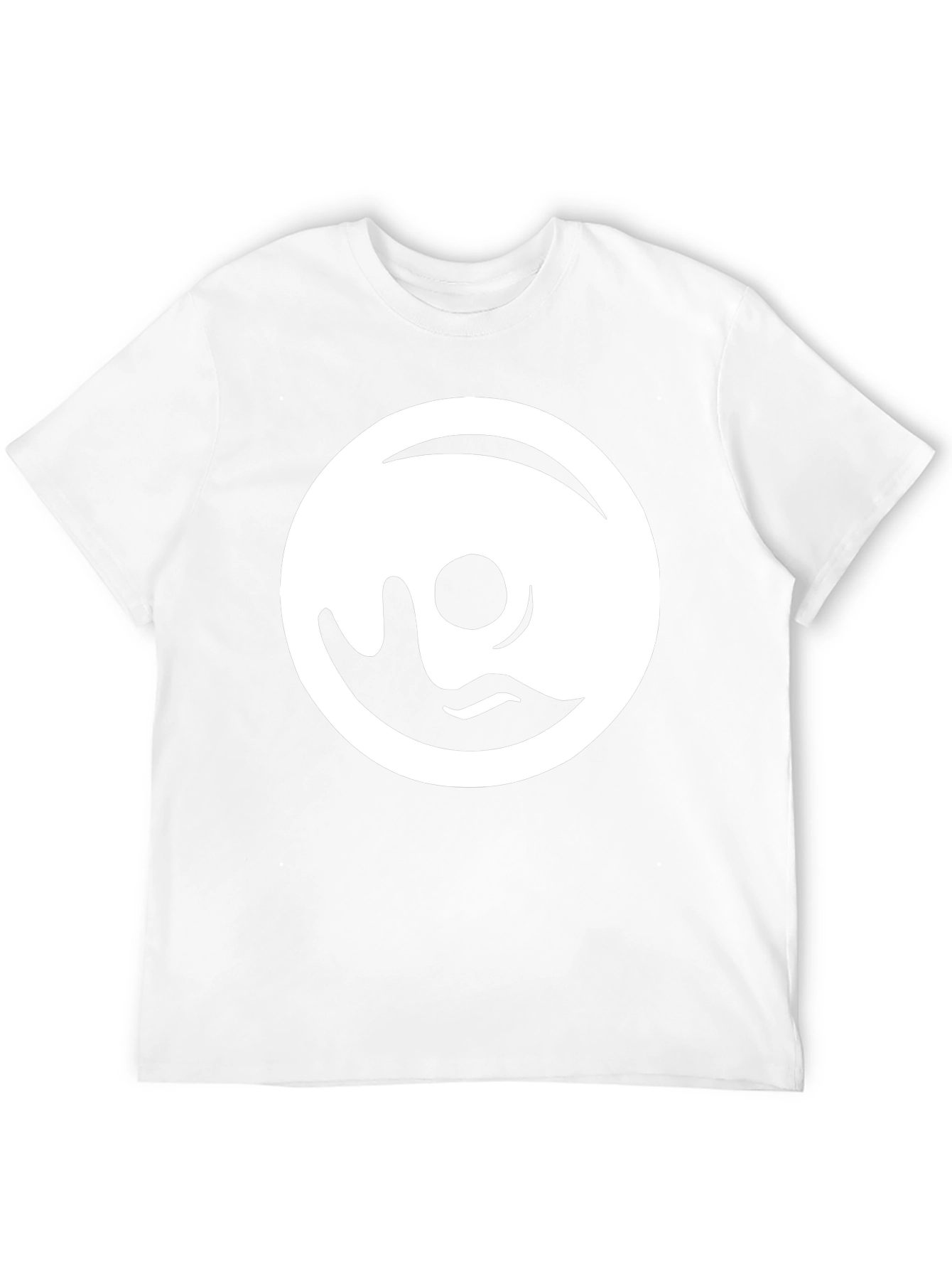Modern Yin Yang Graphic Tee - Black Cotton Blend