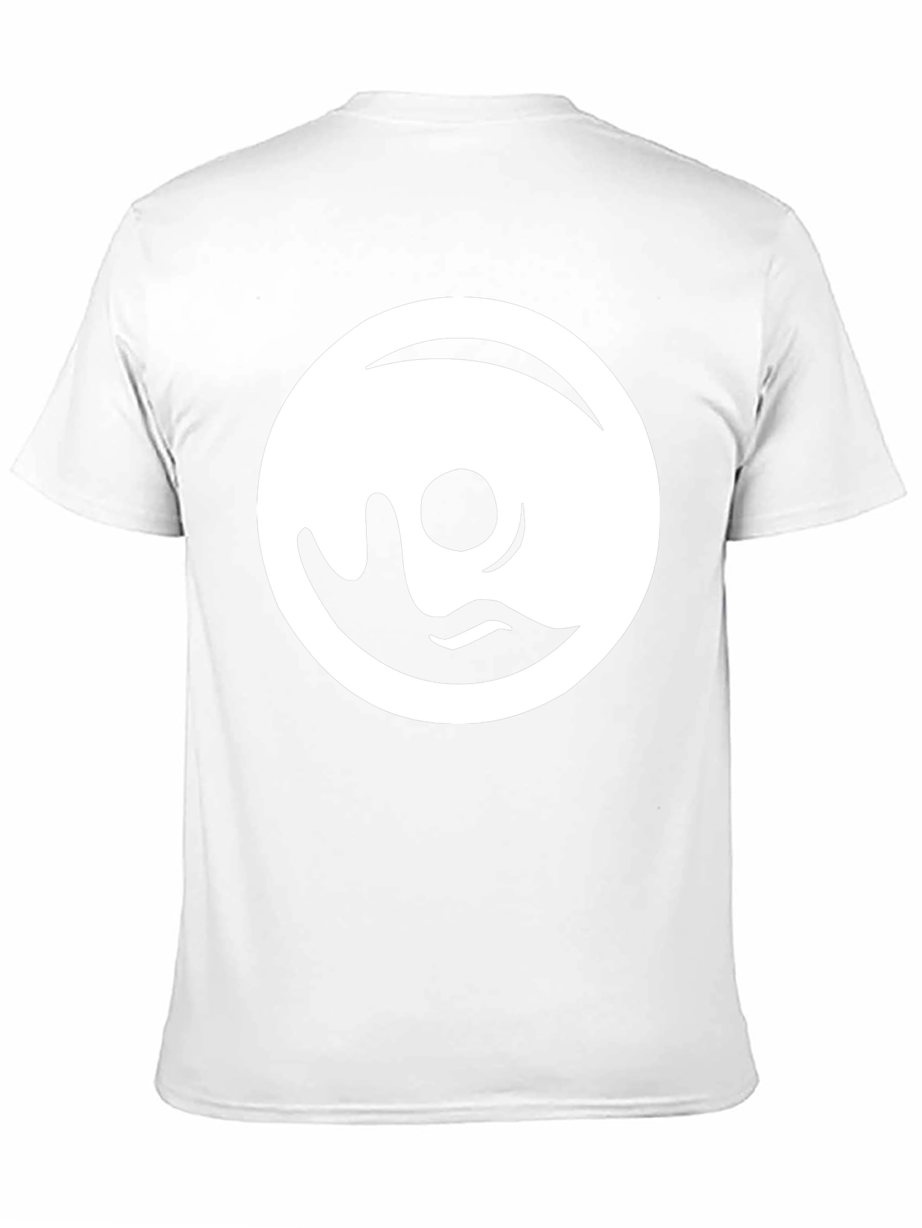 Modern Yin Yang Graphic Tee - Black Cotton Blend