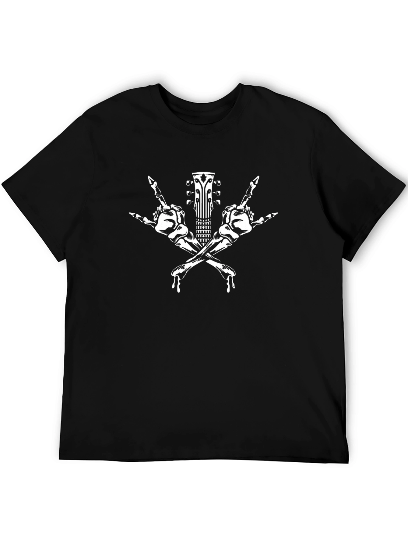 Rock Guitar Skeleton Hand T-Shirt