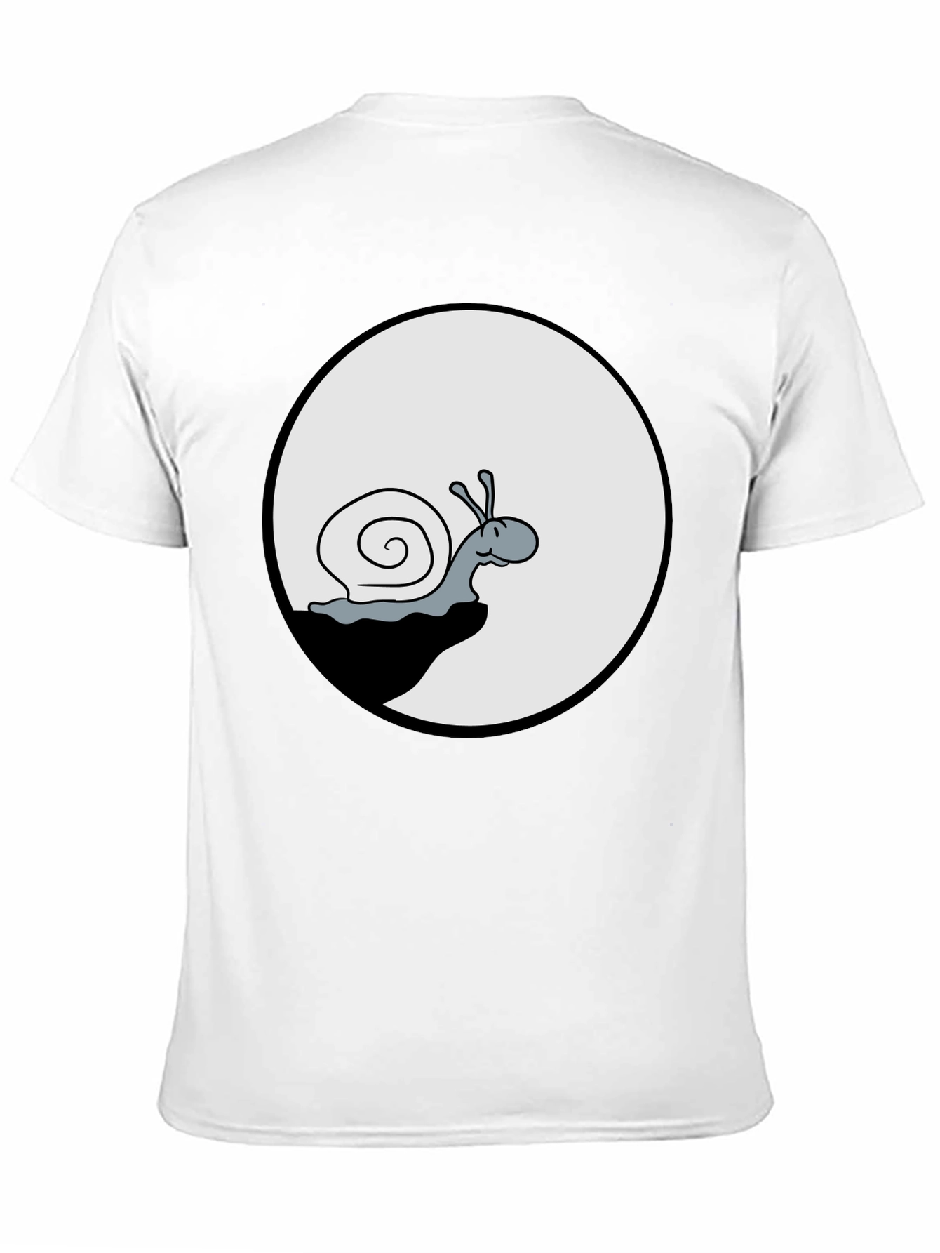 Snail Graphic Tee - Black Cotton T-Shirt