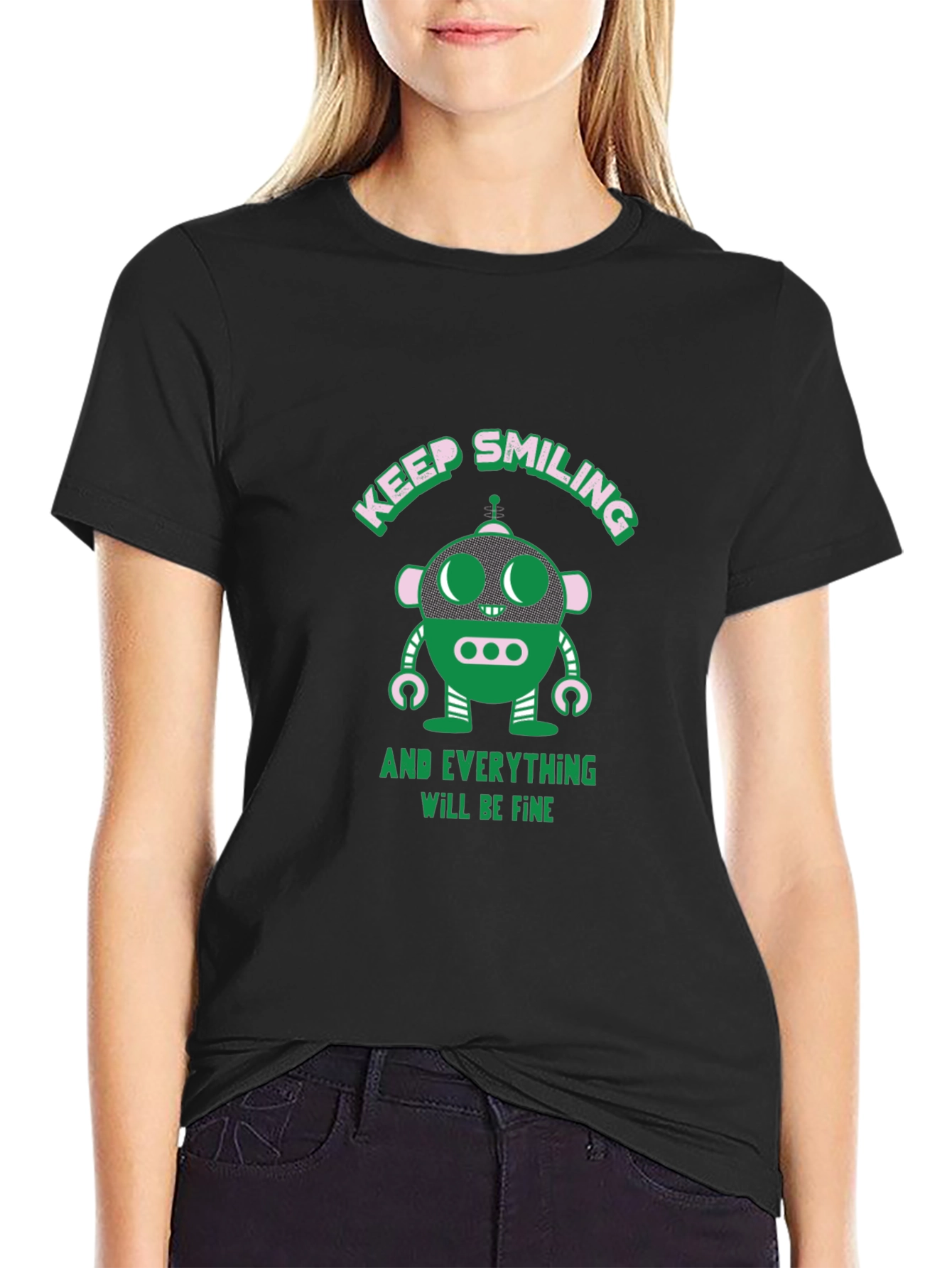 Keep Smiling Robot T-Shirt