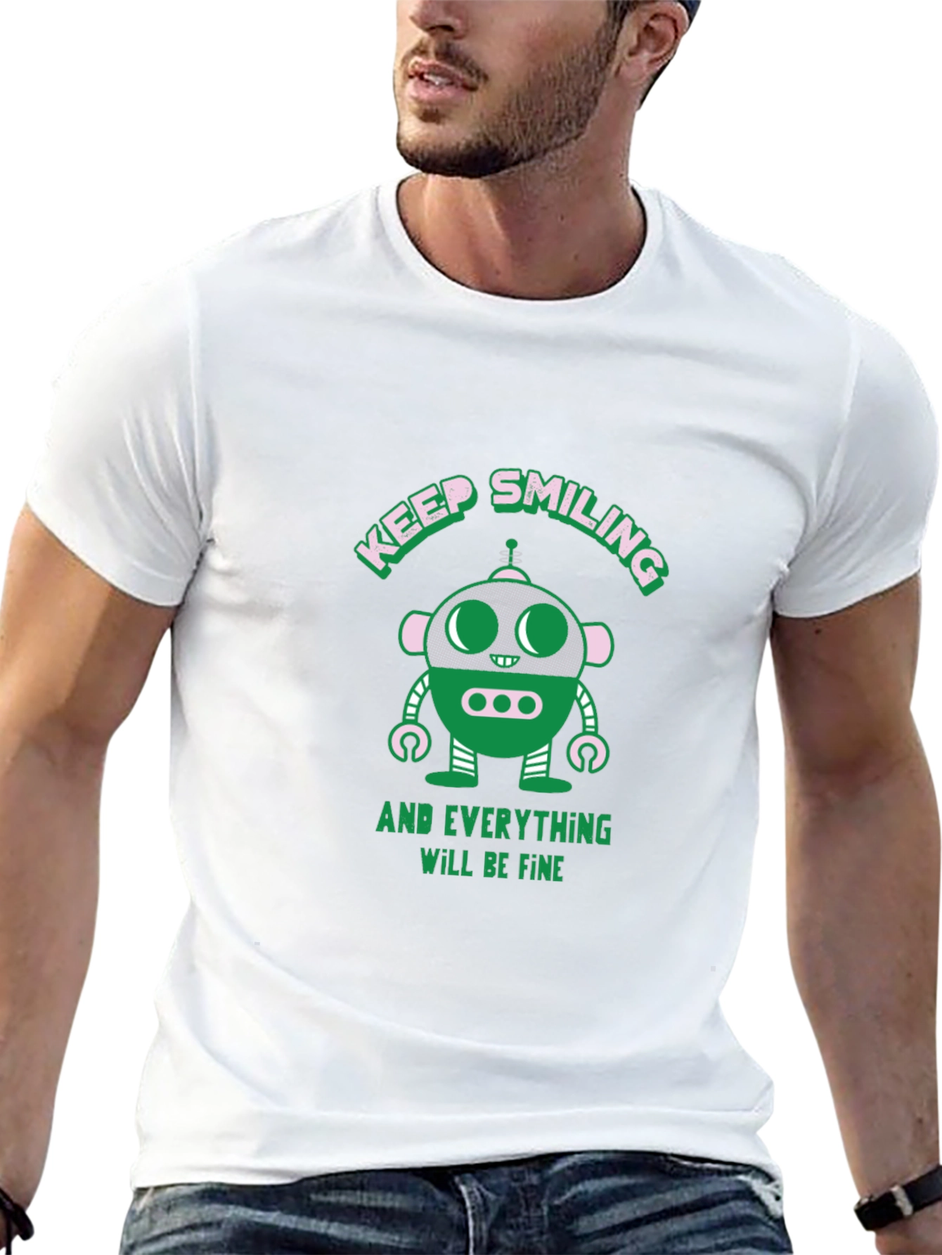 Keep Smiling Robot T-Shirt