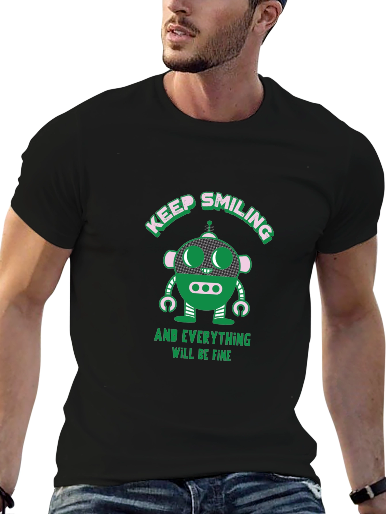 Keep Smiling Robot T-Shirt