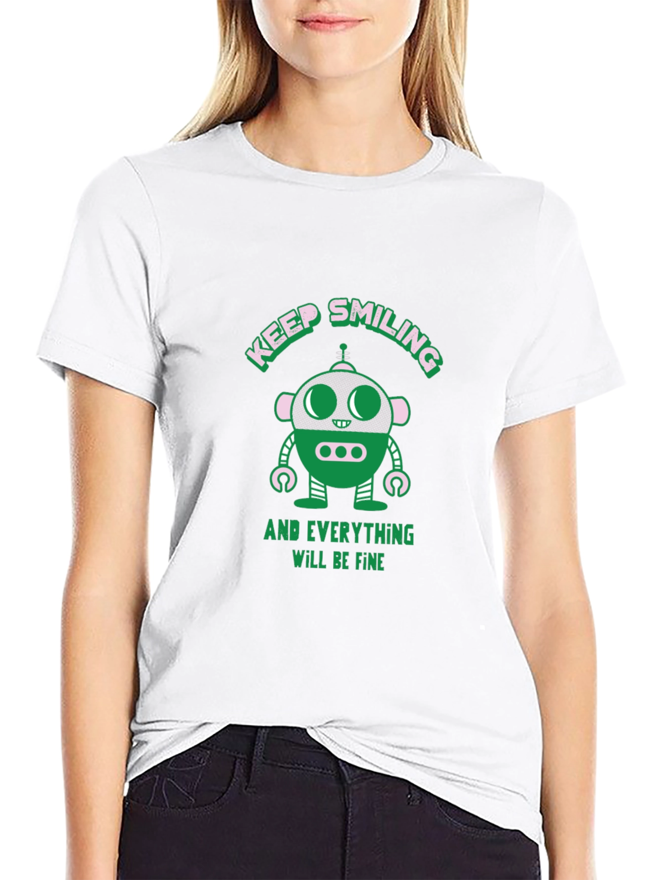 Keep Smiling Robot T-Shirt