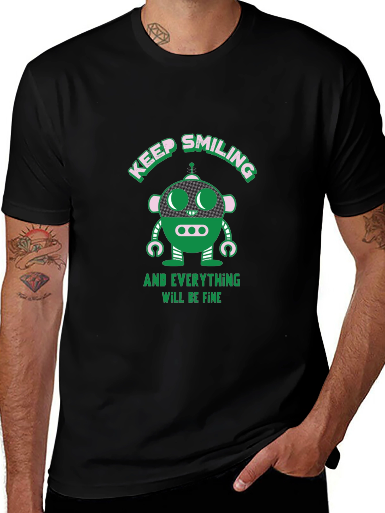 Keep Smiling Robot T-Shirt