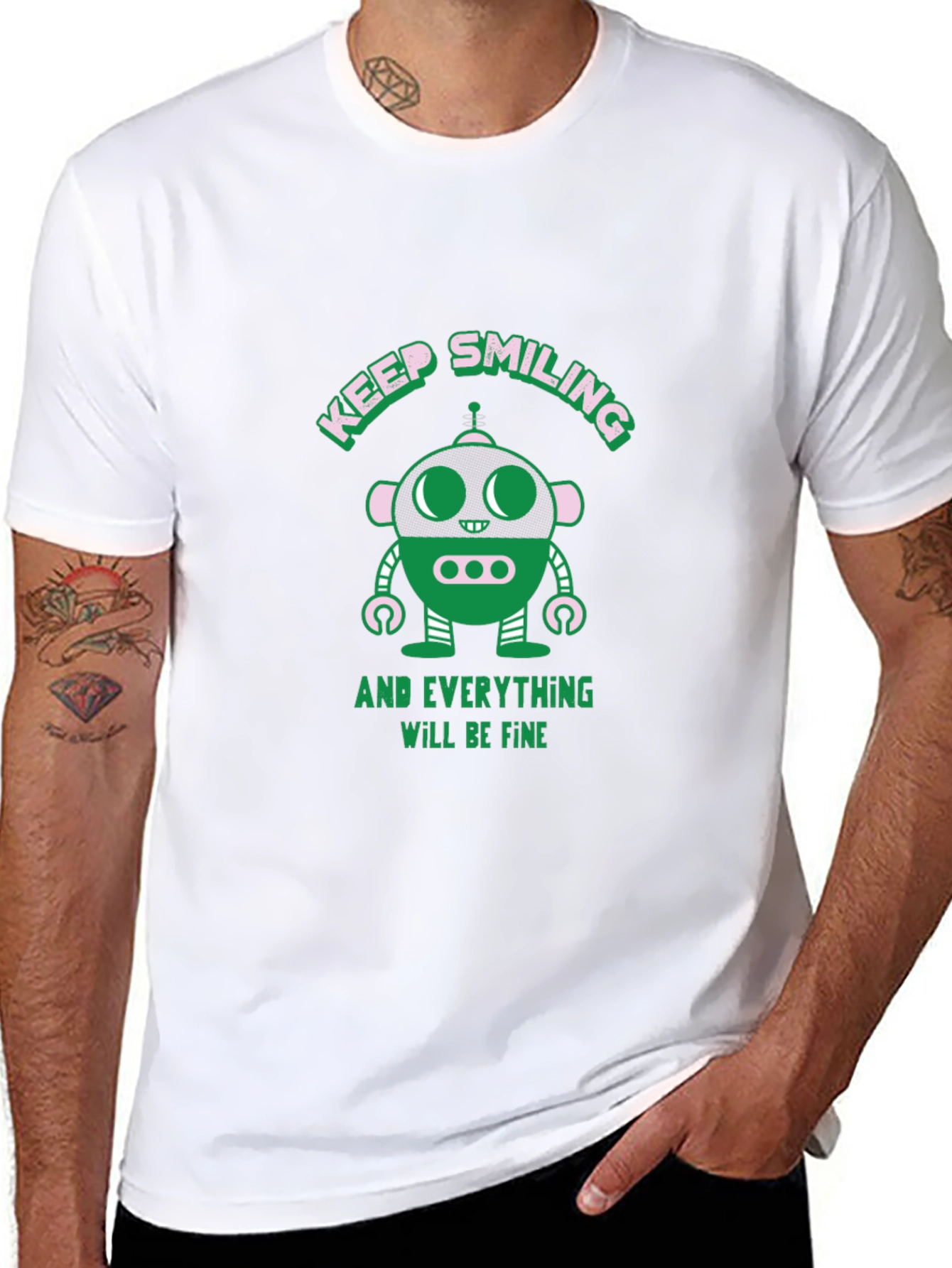 Keep Smiling Robot T-Shirt