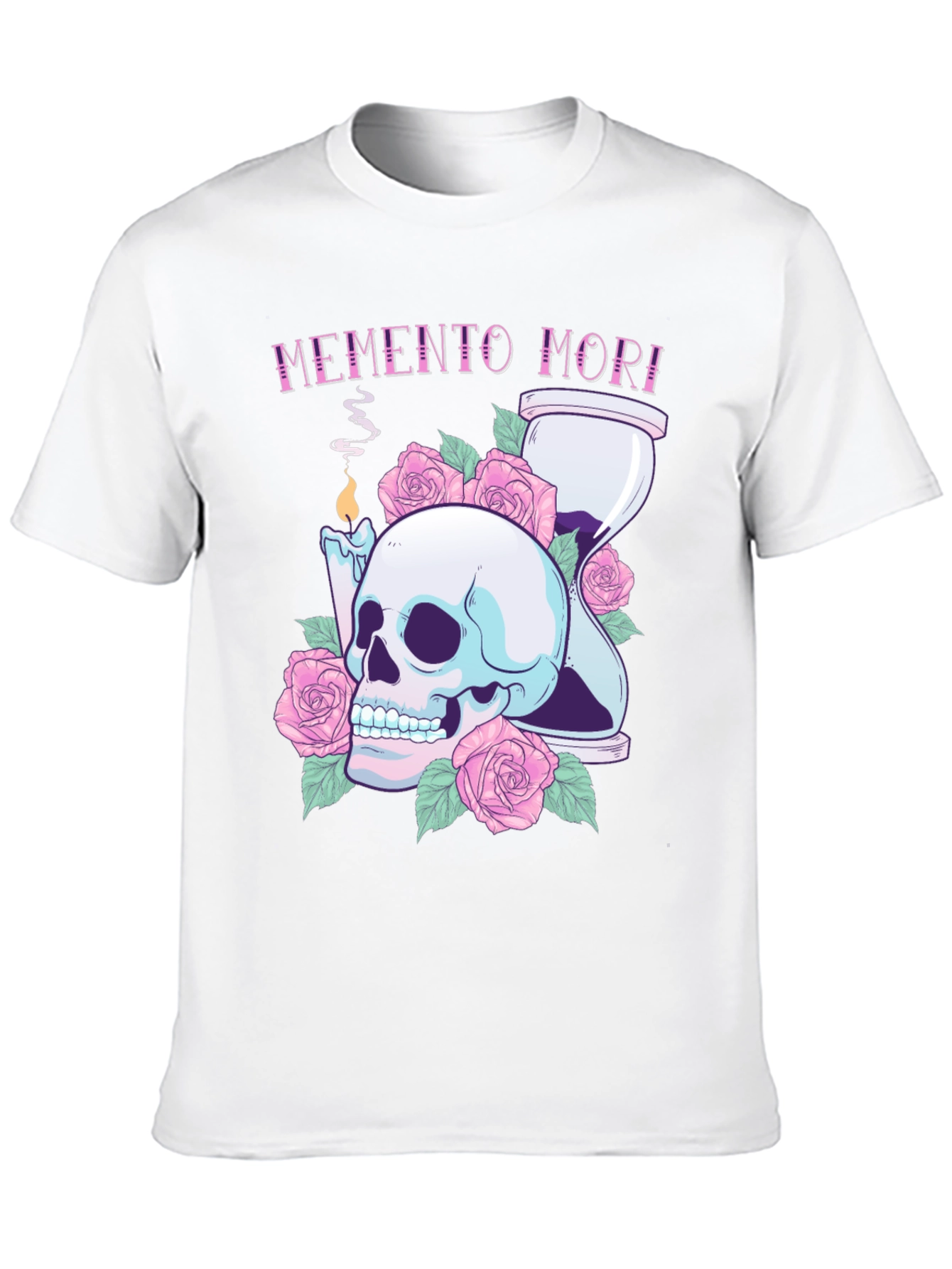 Memento Mori Skull & Roses Graphic Tee