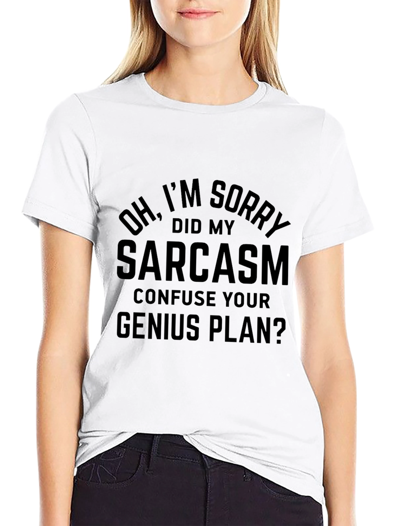 Sarcasm Genius Plan Graphic Tee - Black T-Shirt